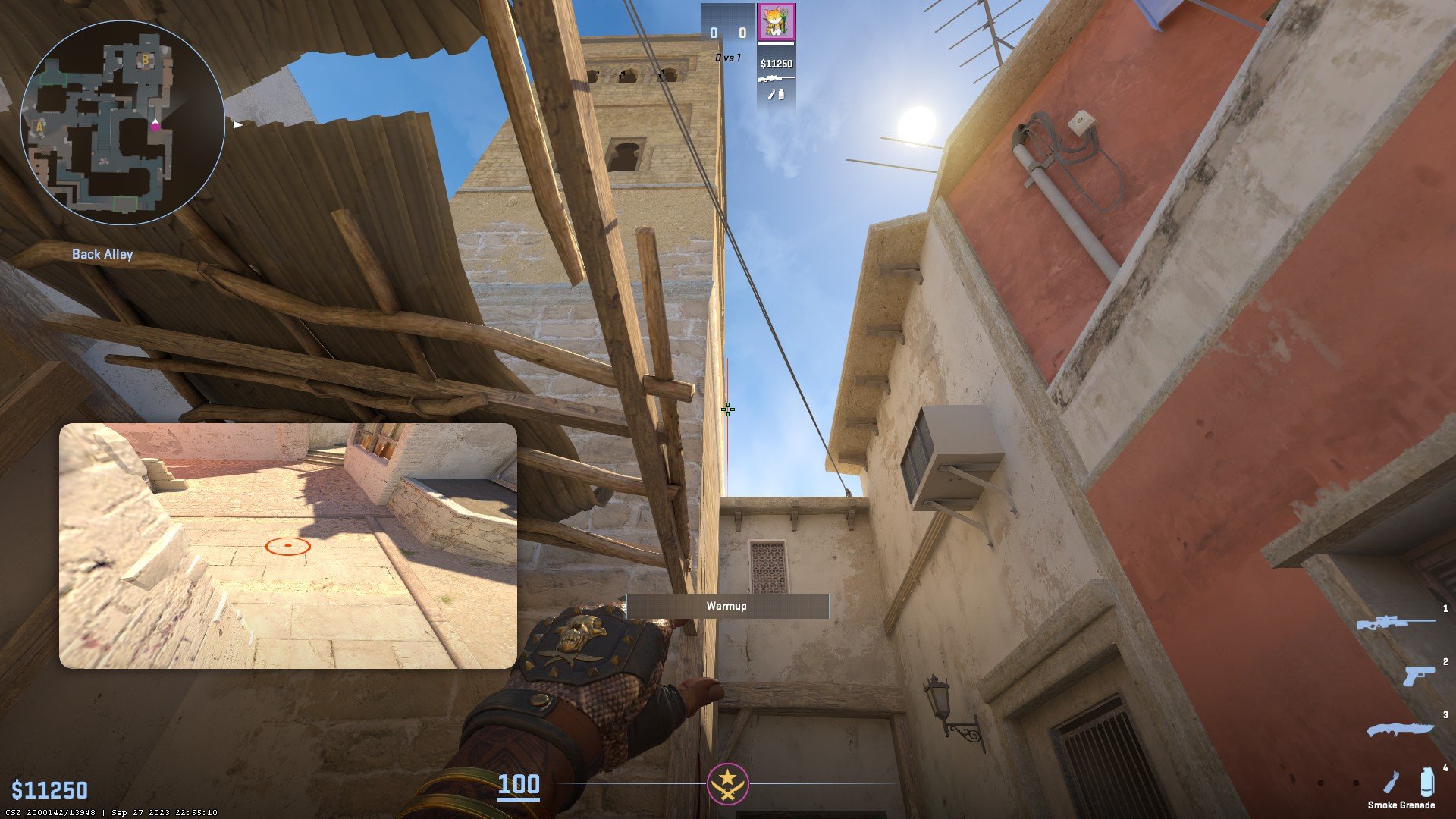 Make sure to keep some space between the tower and your aim so that it doesn't bounce off the tower.