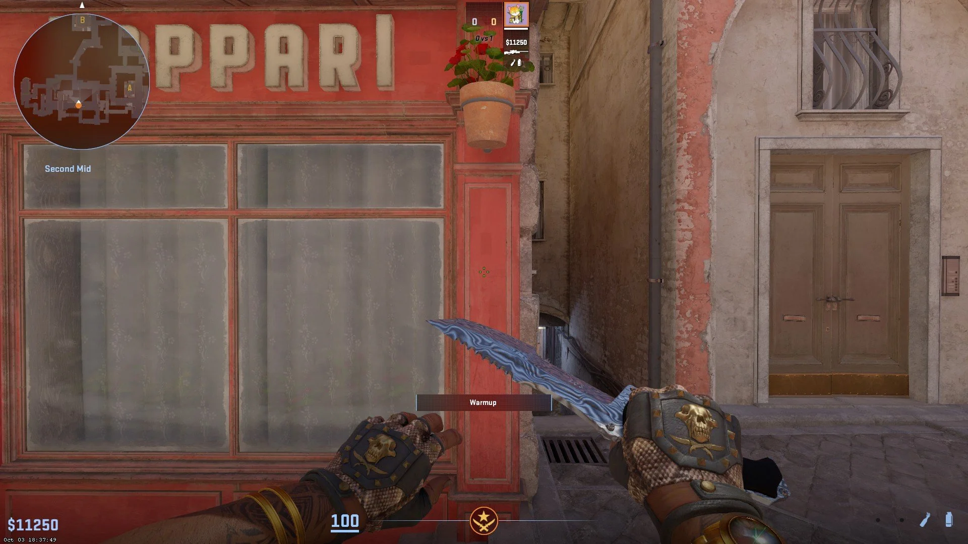 Line yourself with this red wall in 2nd mid.