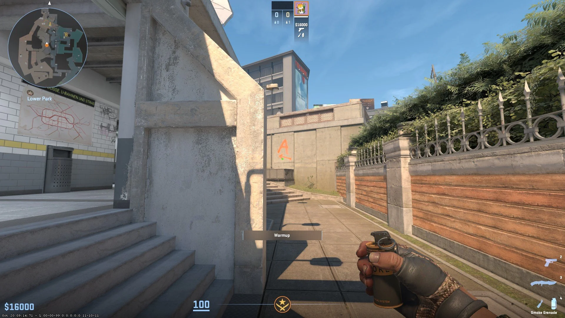 Aim at the bottom left side part of the arrow and jump throw.