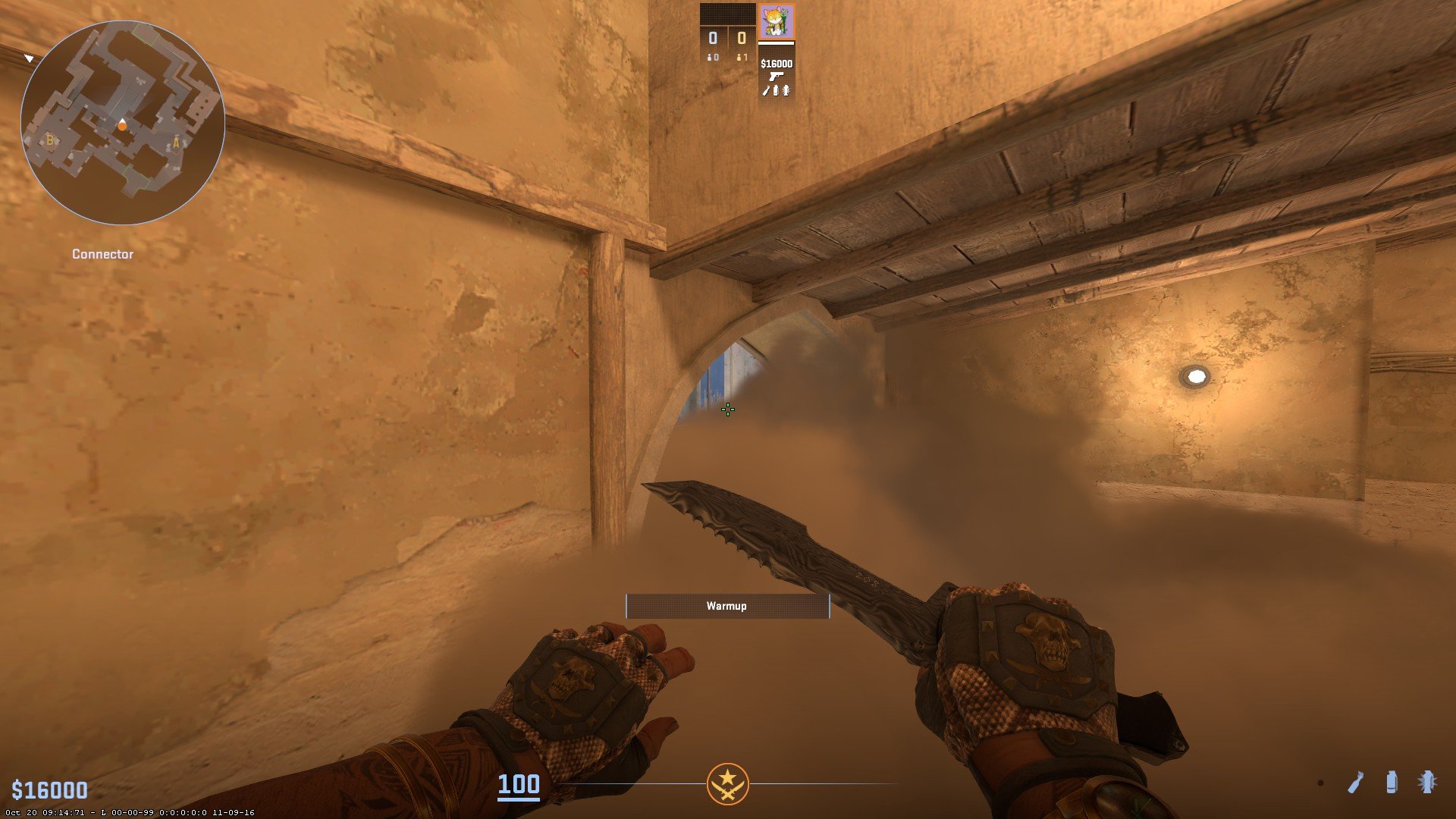 At some points there was a gap in the smoke.