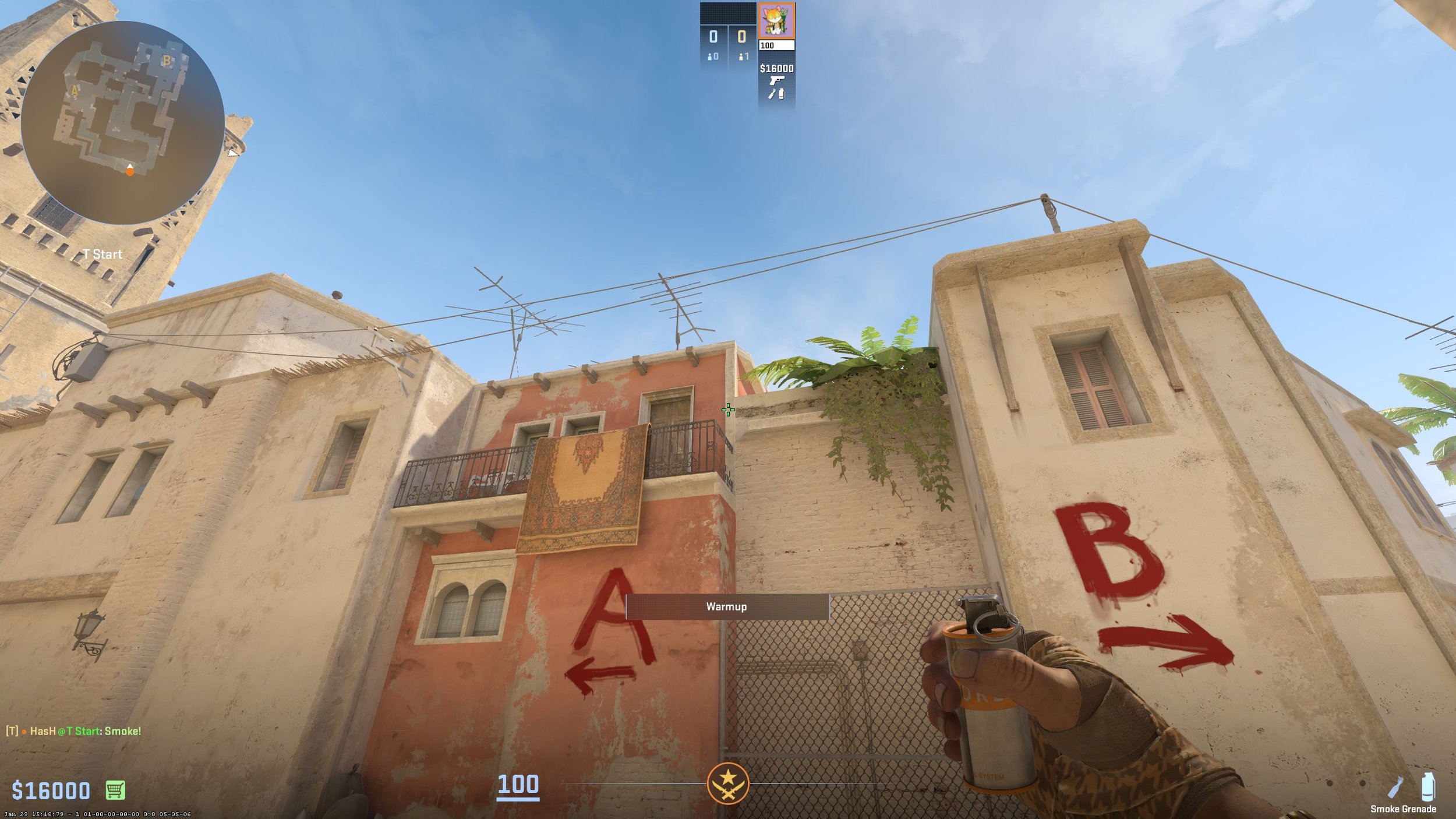 Aim near the white border of the wall aligned with the dark spot on the wall.