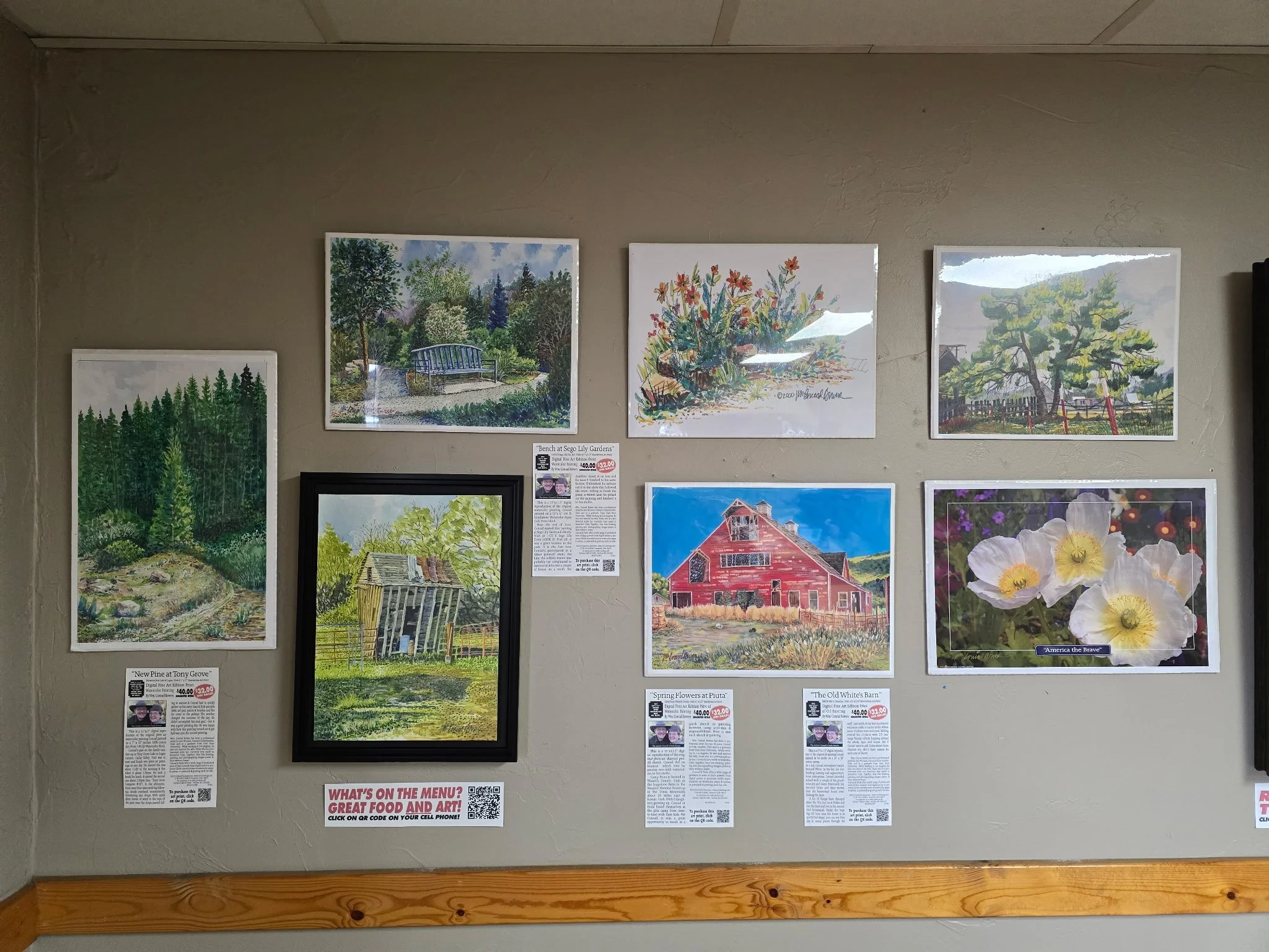 Conrad's paintings displayed at the Grill