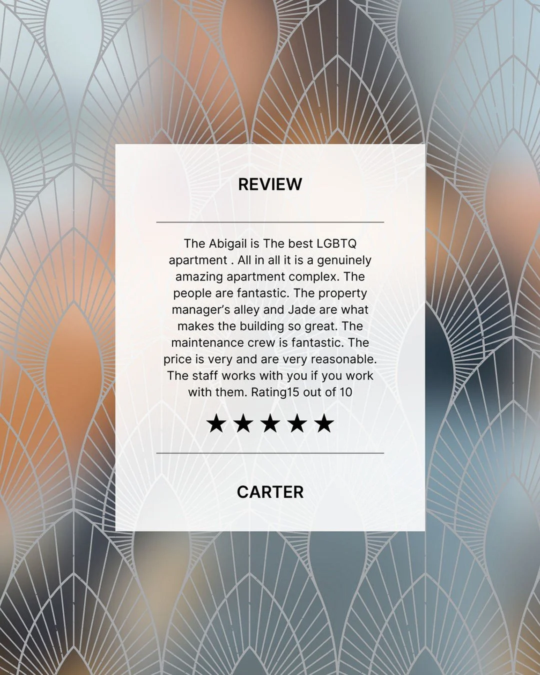 We LOVE hearing from our residents! Here is what Carter had to say about living at The Abigail 🌟

#theabigail #residenttestmonial #columbus