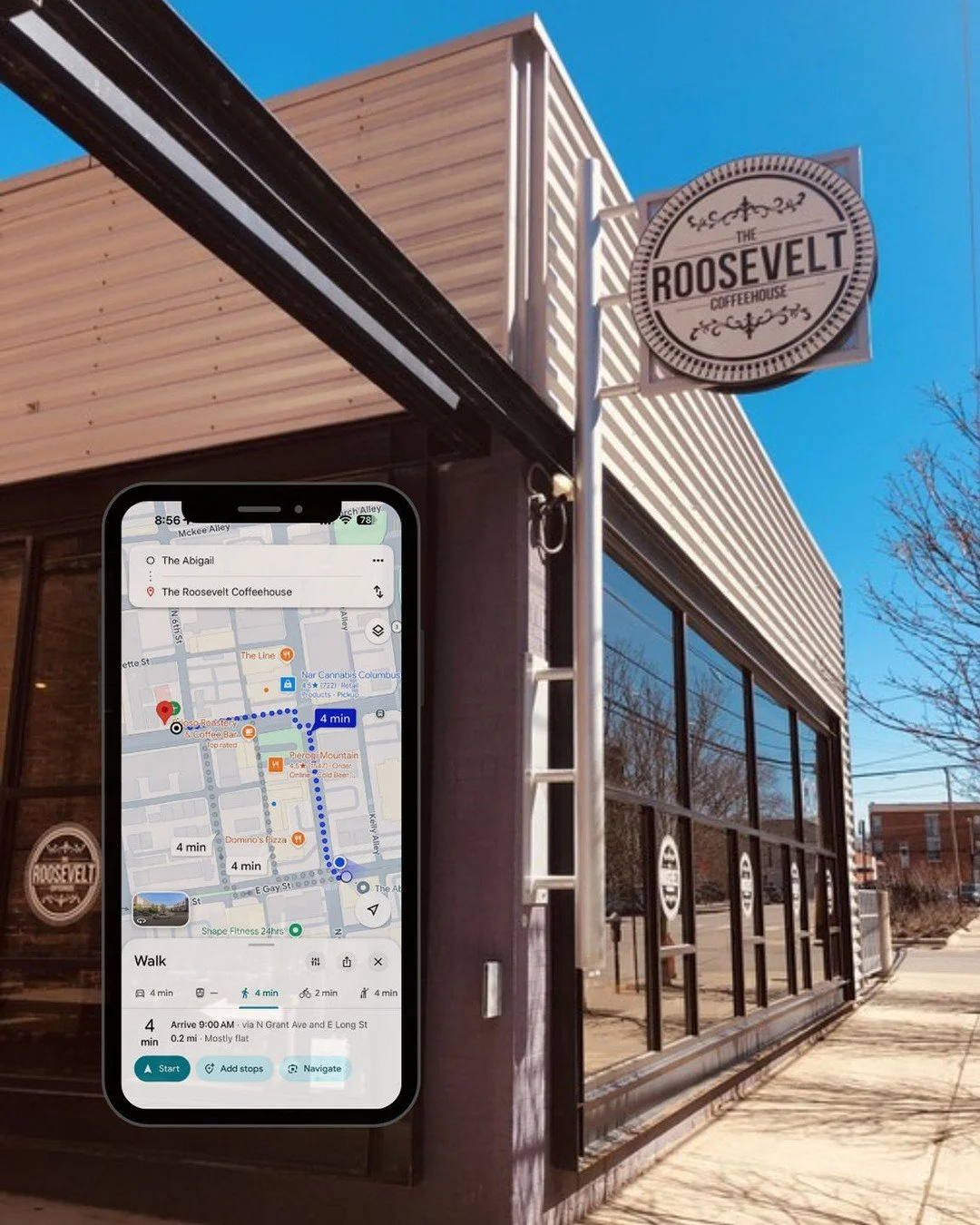 Living at The Abigail means your favorite coffee spot is just a short walk away! 🚶&zwj;♀️✨ Grab a latte, study, catch up with friends, or enjoy a slow morning at Roosevelt Coffeehouse before heading back home.

📍 Walking distance from The Abigail 
