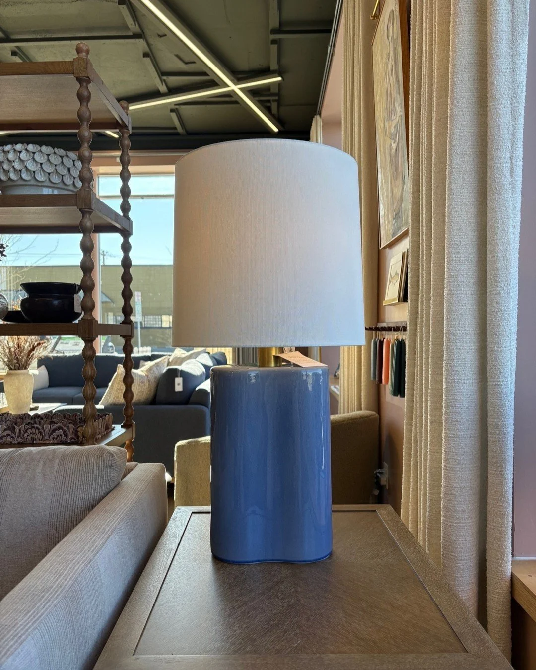 We have new lighting in store &amp; we are loving this blue! 
. 
#scenicthestoriedhome #newproductalert #boisedecor #lighting #boise #idaho #downtownboise