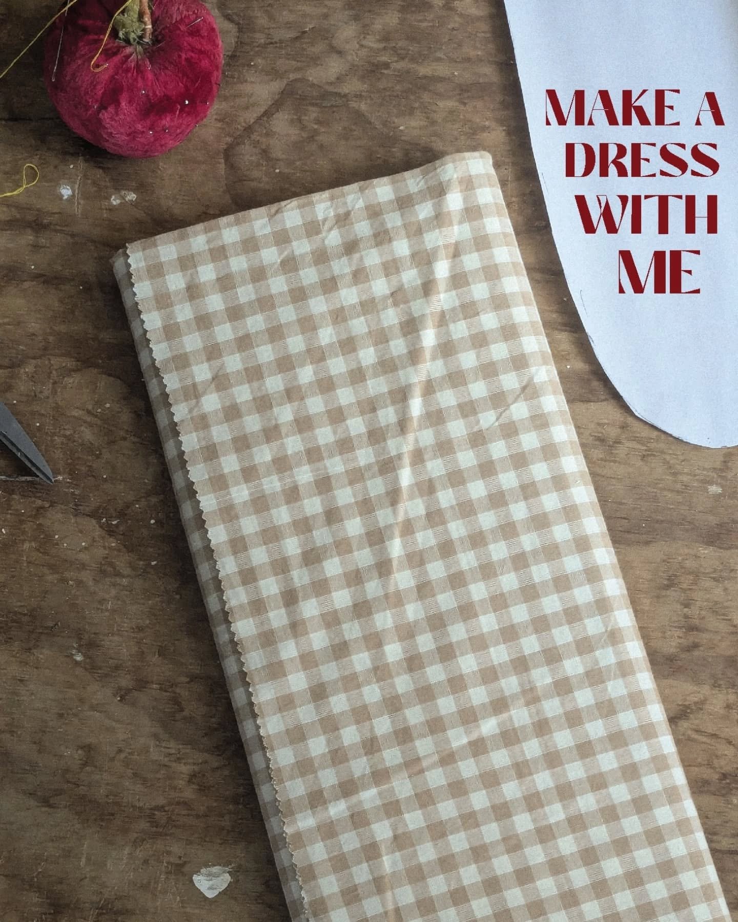 I made a dress! See the results in last pic 📸

At the end of 2024 I was inspired to sew again after a year off the tools, and it all started with some opshop ✨magic✨. I found this perfect roll of vintage gingham under a random table at the oppy for 