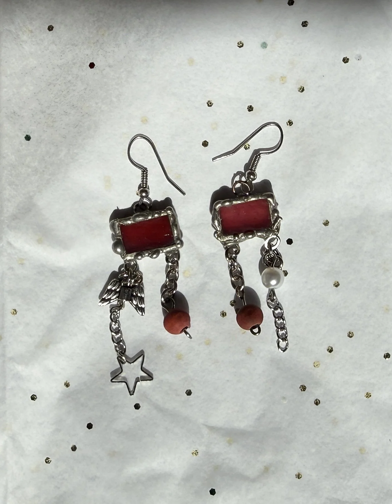 Ruby Dangle Earings