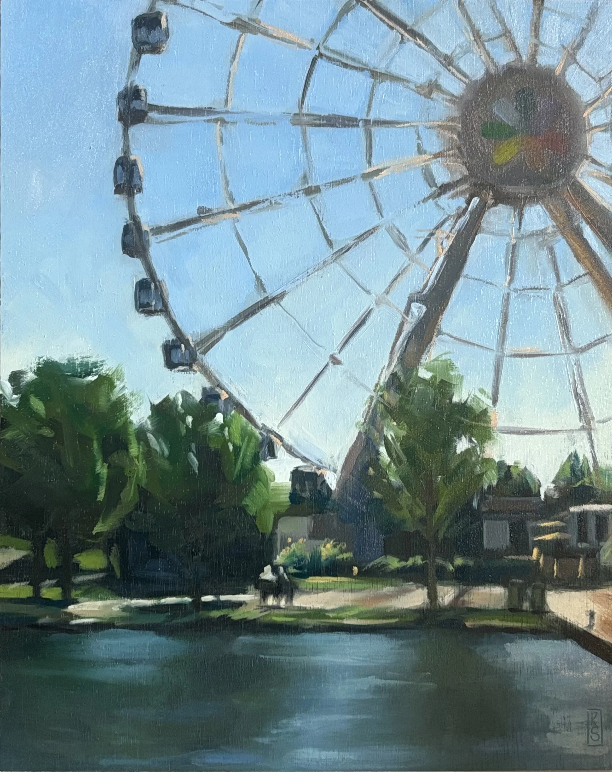 "La Grande Roue de Montréal" | 8"x10" Oil on Wood Panel