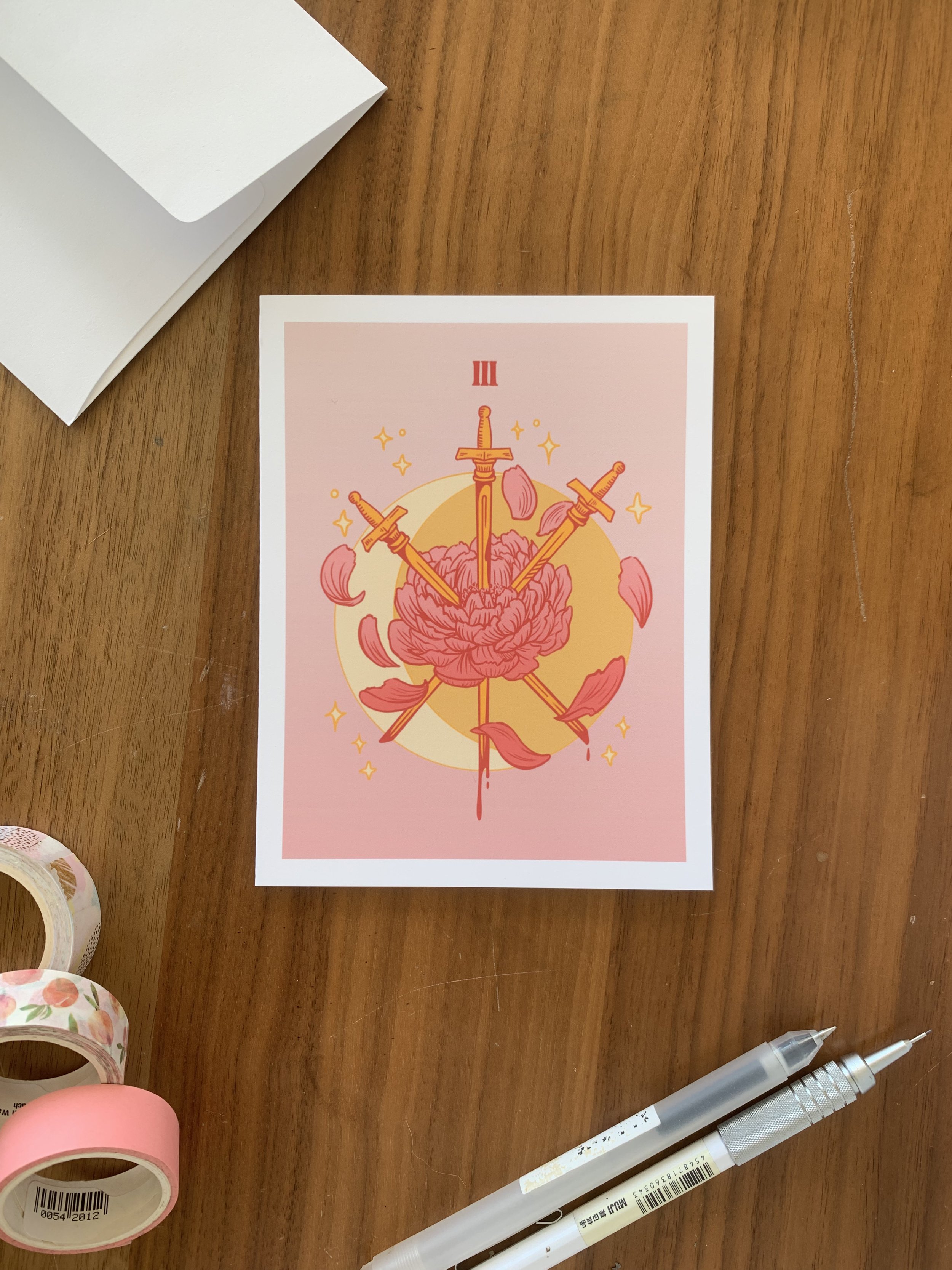tarot 3 swords greeting card photo.jpeg