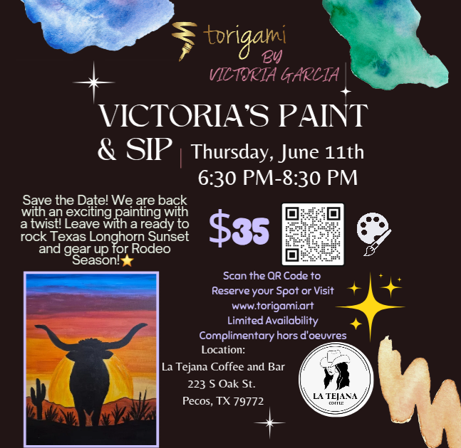 June 11th Paint and Sip at La Tejana 🎨🌟