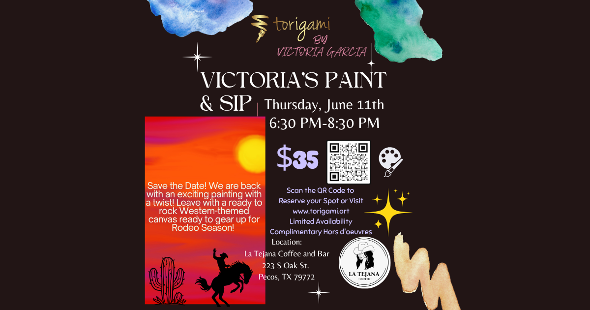 June 11th Paint and Sip at La Tejana 🎨🌟
