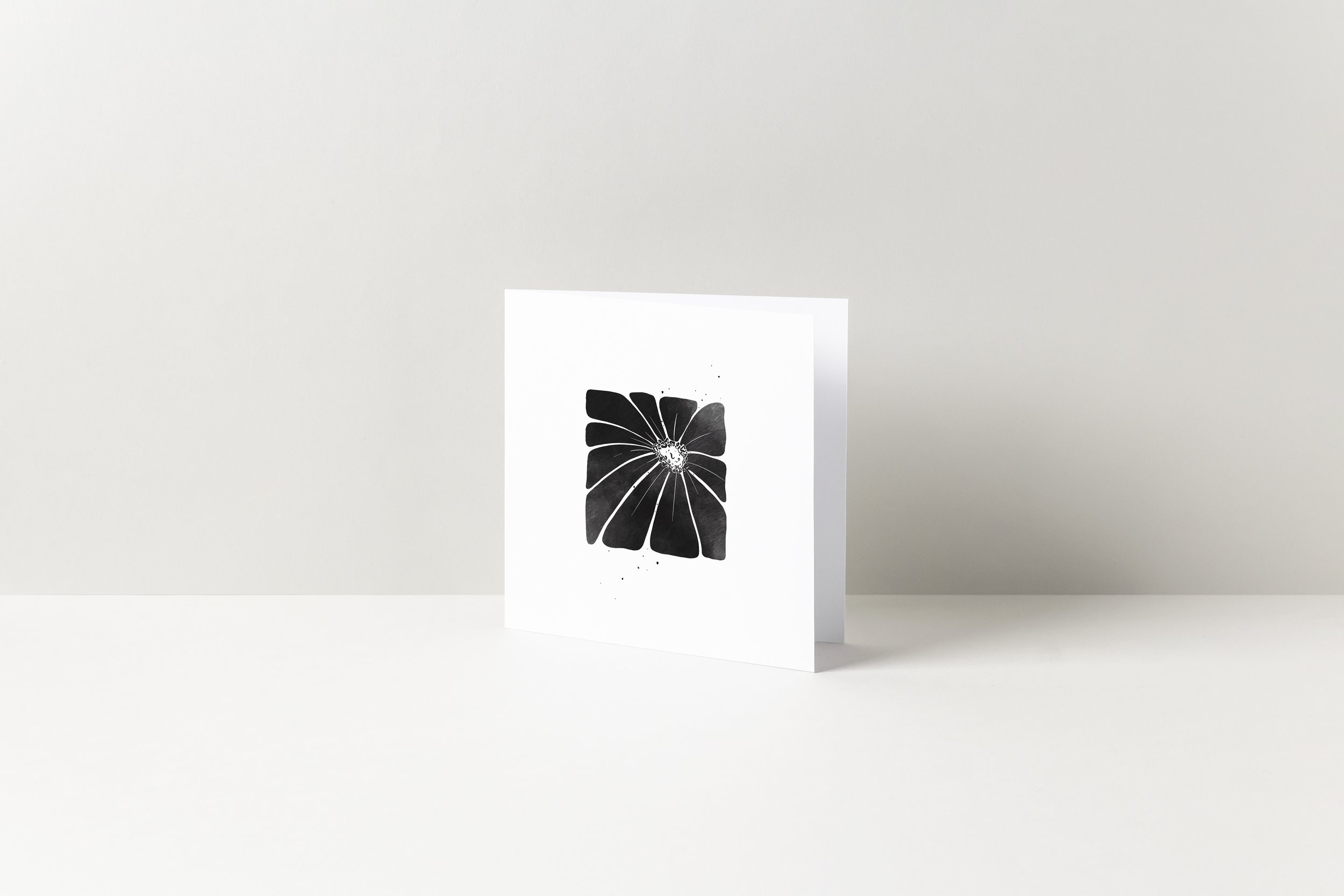 Carte fête des mères - Fleur carré