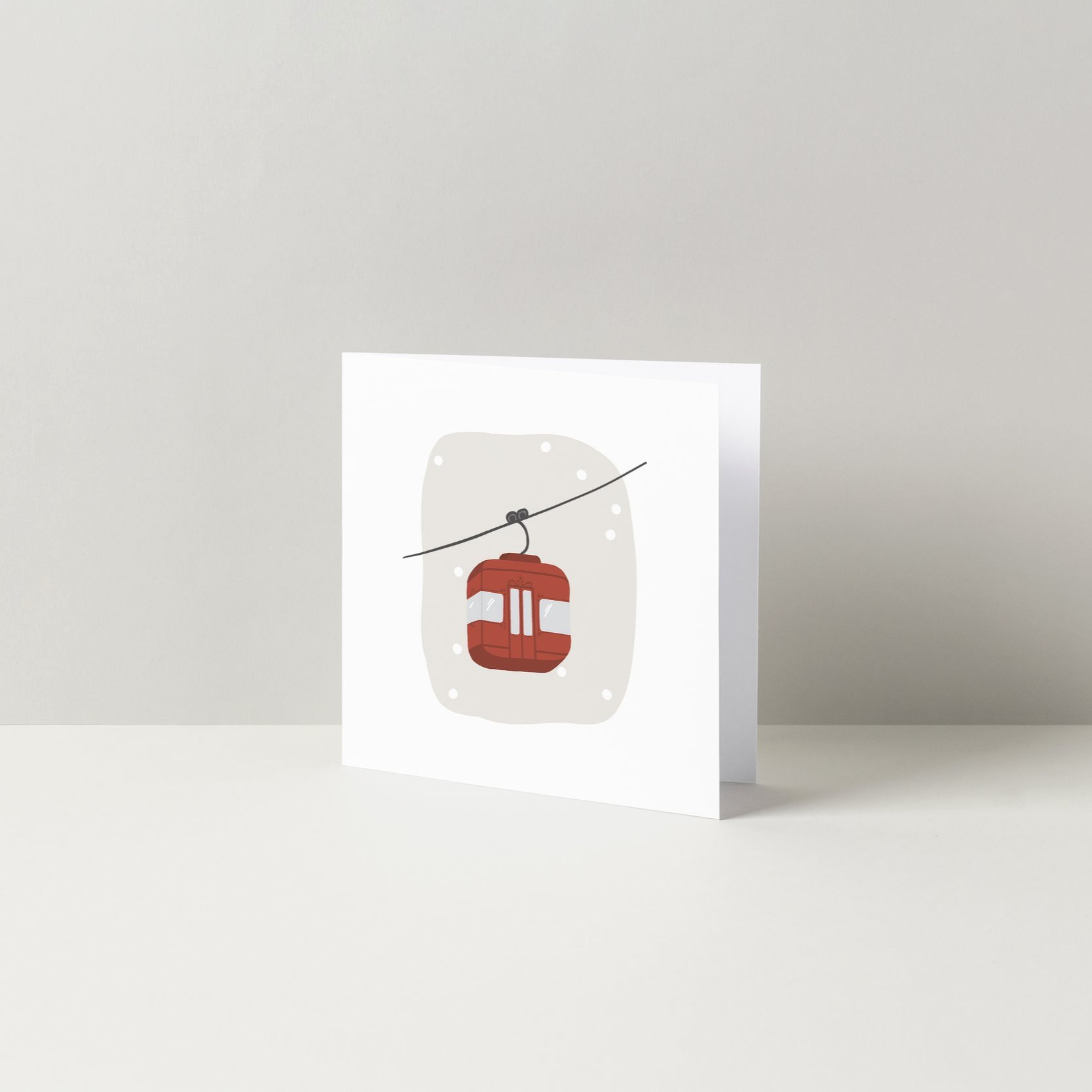 Carte de Noël – Télésiège / Collection festive - Sans texte