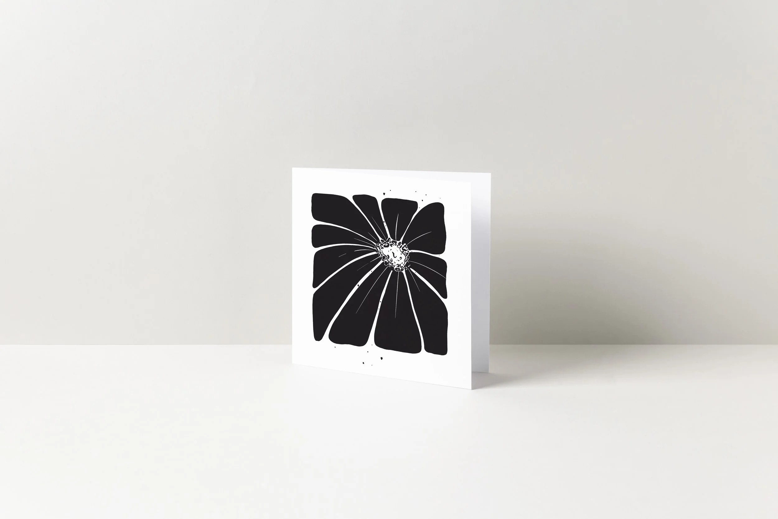 Carte fête des mères - Fleur carré