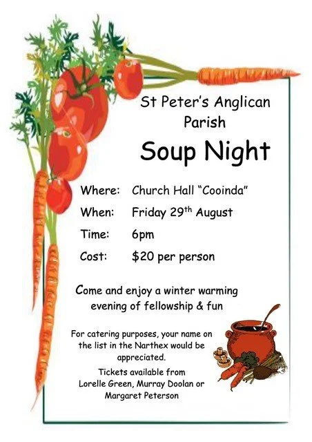 Soup Night - Cooinda 29th of August