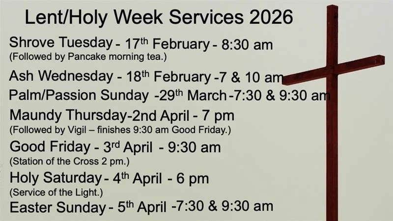 Lent and Holy Week Services 2026