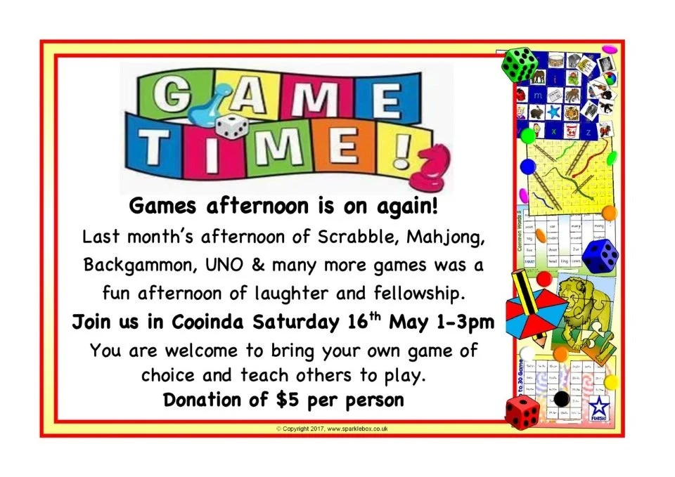 Games afternoon May