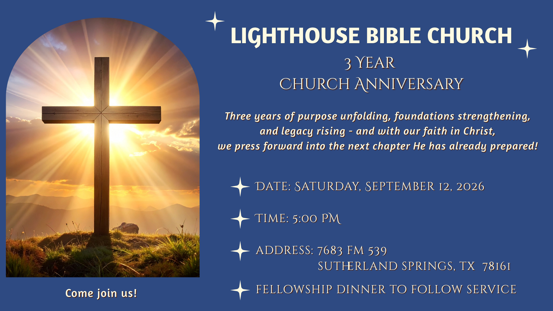3 Year Church Anniversary