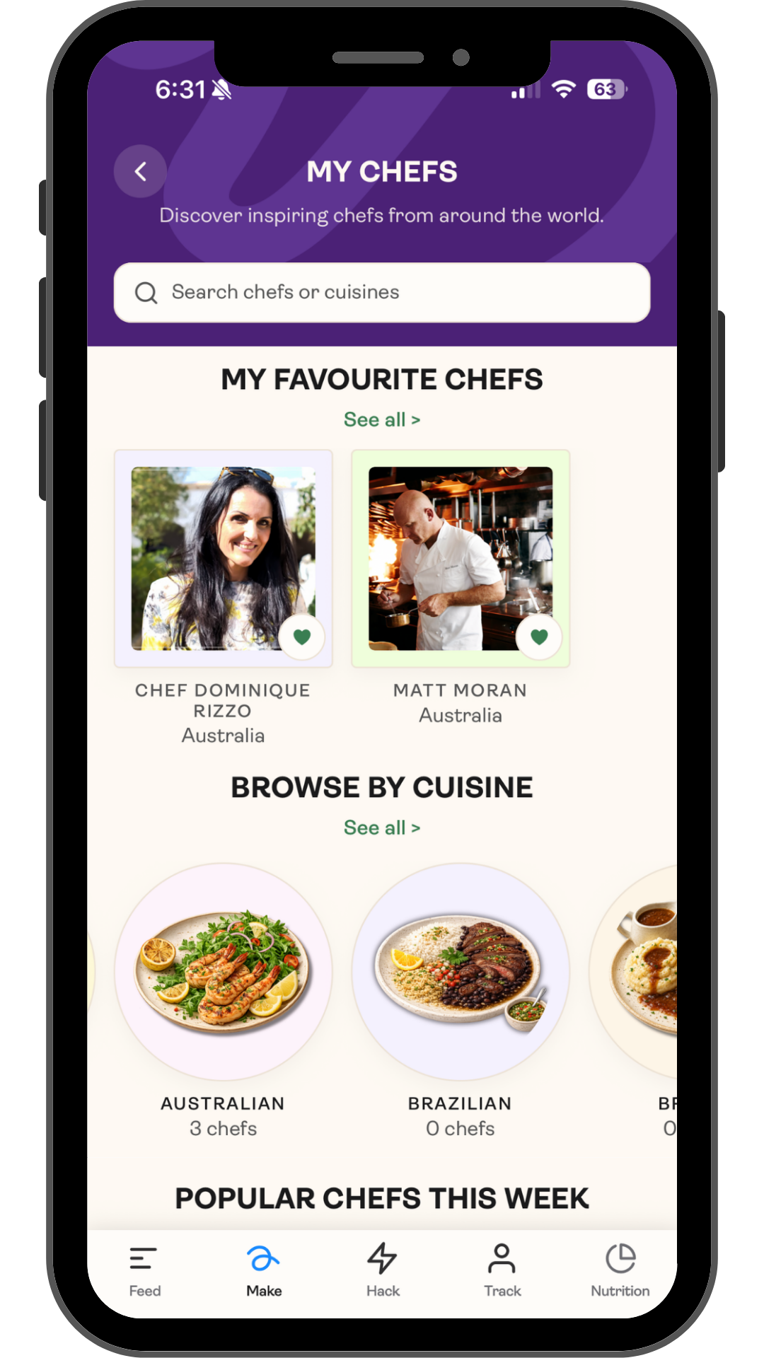 Saveful My Chefs home screen