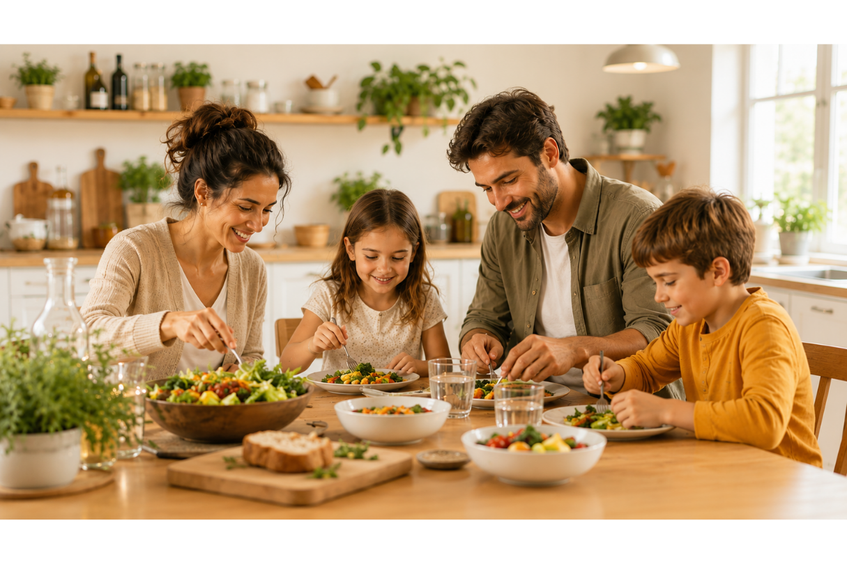 Saveful My Nutrition family having lunch image