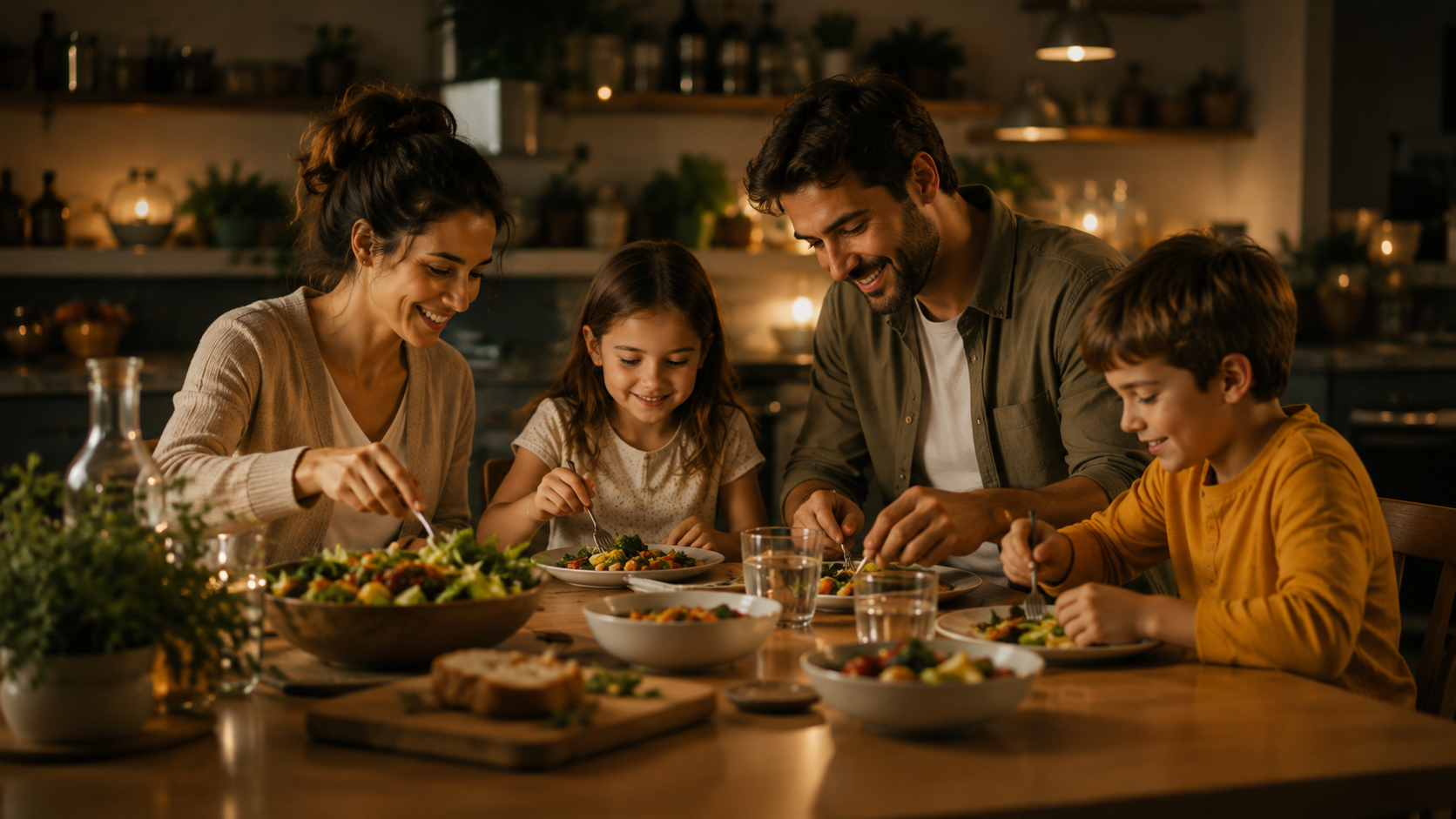 Saveful family eating their dinner - dinner solved