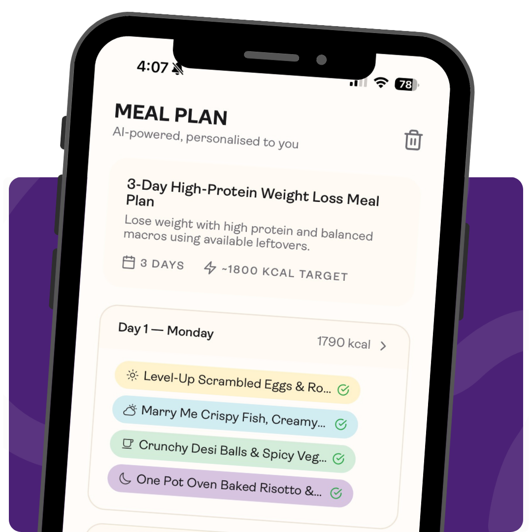 Saveful My Meal Plan screen