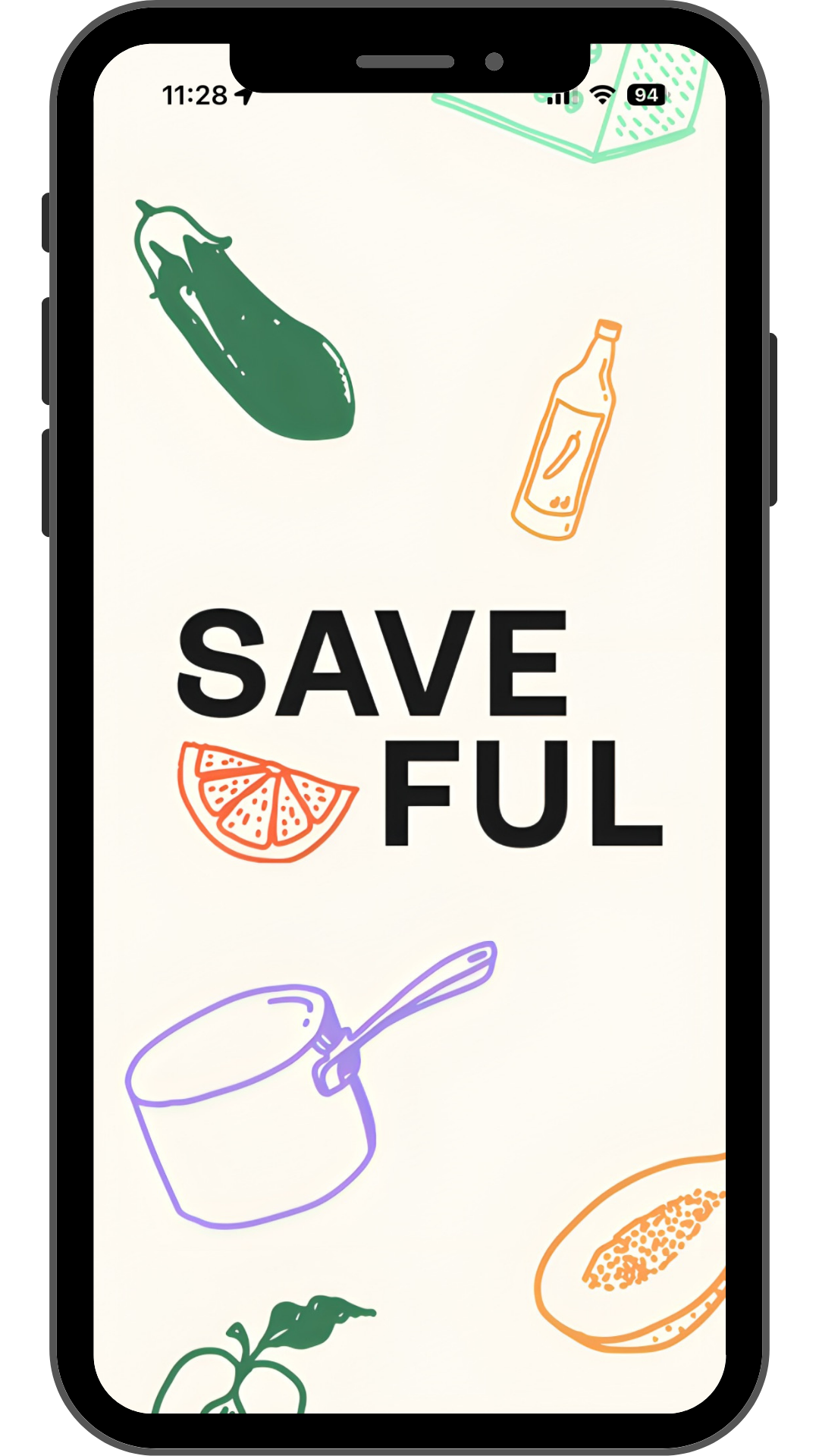 Saveful app home screen