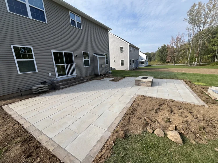 Techo-Bloc paver patio installed in Webster, New York