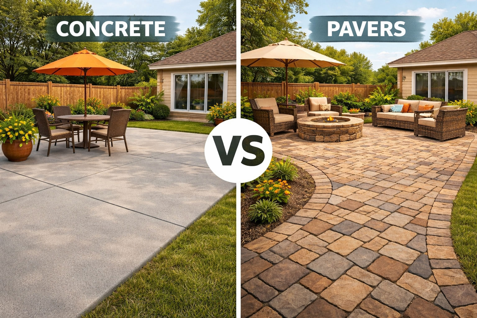 Concrete vs Paver Patio Cost in Rochester, NY: Which Is Better ...