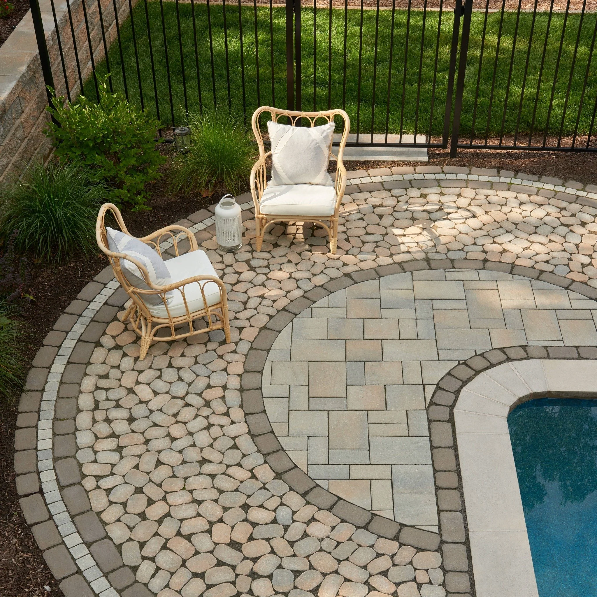 A Techo-bloc paver sitting area