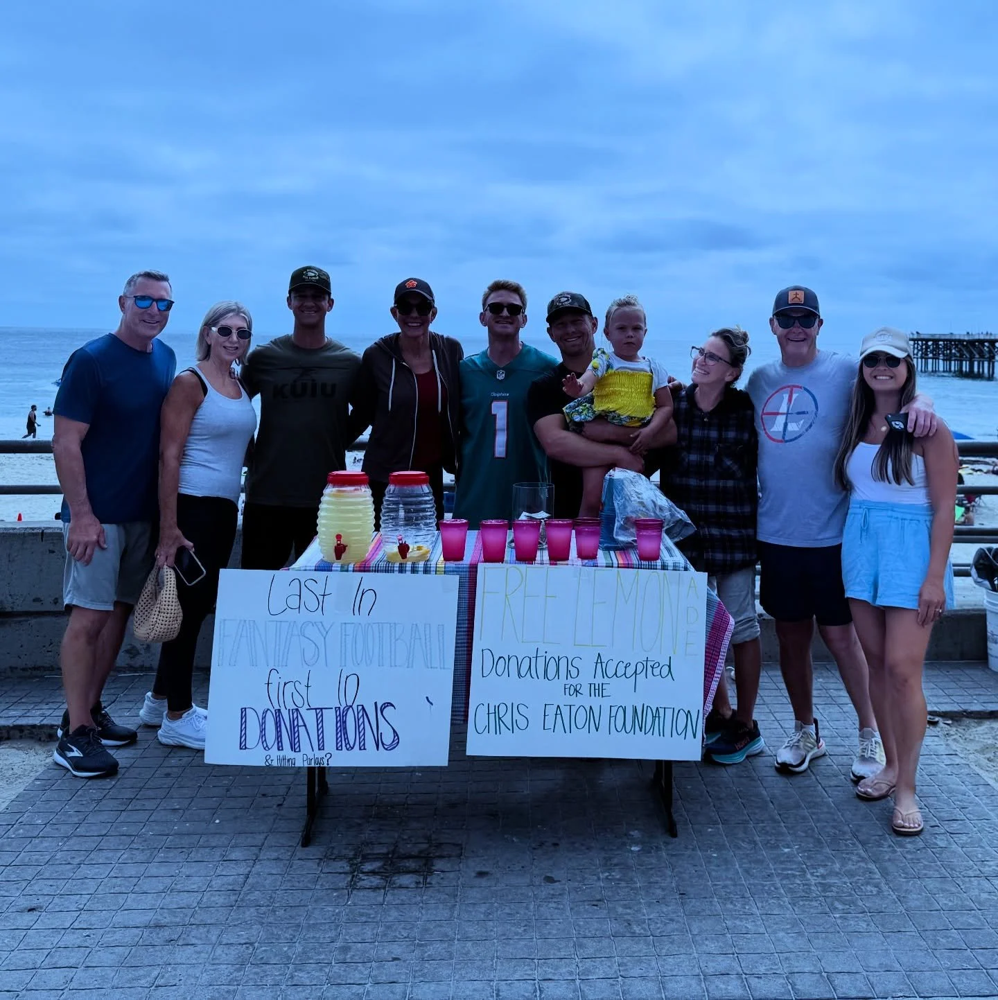 Who knew the penalty for losing a fantasy football league could turn into a force for good? Thanks to Ben Steigerwalt&rsquo;s (@bsteigs23) free lemonade stand on Pacific Beach, beachgoers helped raise $390 for the Chris Eaton Foundation&mdash;proof t