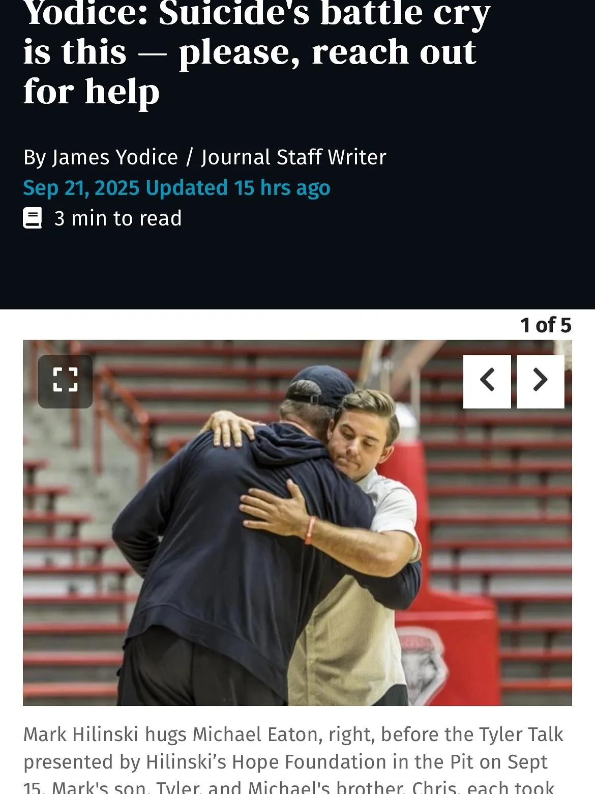 Check out James Yodice&rsquo;s excellent article in the ABQ Journal #1PB #MentalHealthMatters #H3H