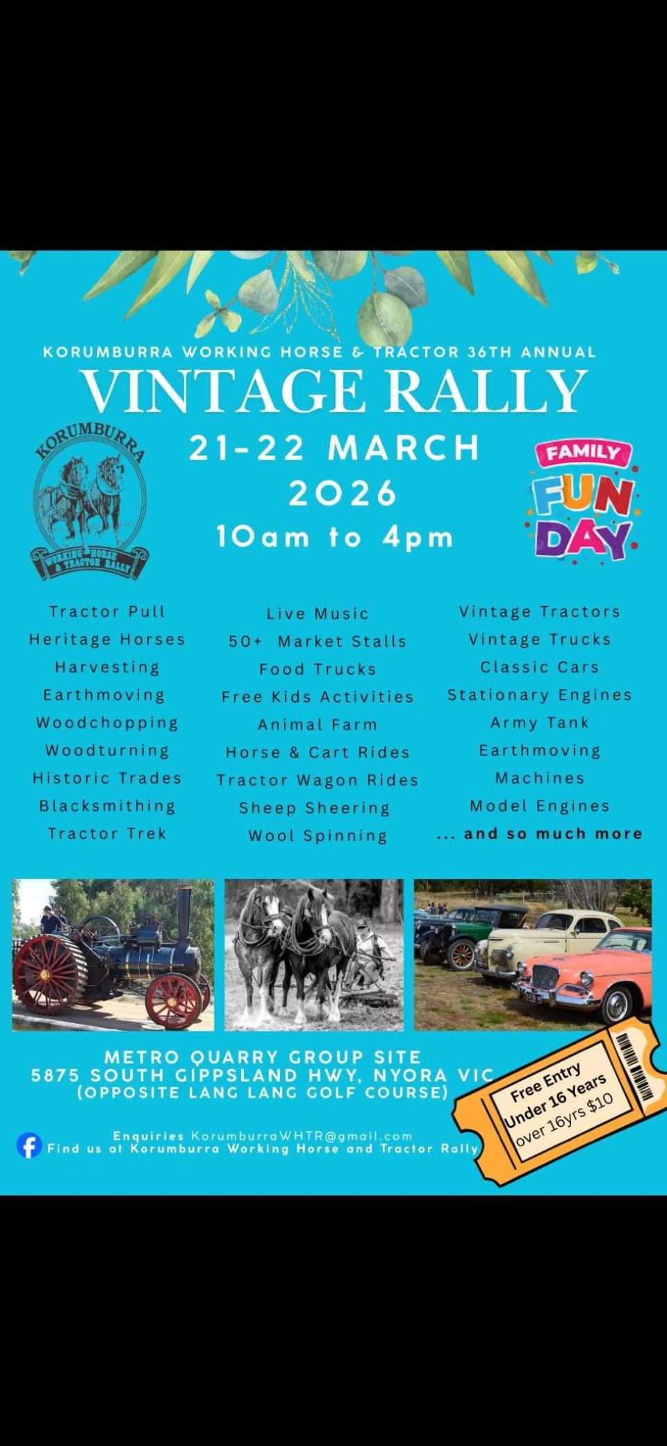 Korumburra Working Horse & Tractor 36th Annual VINTAGE RALLY