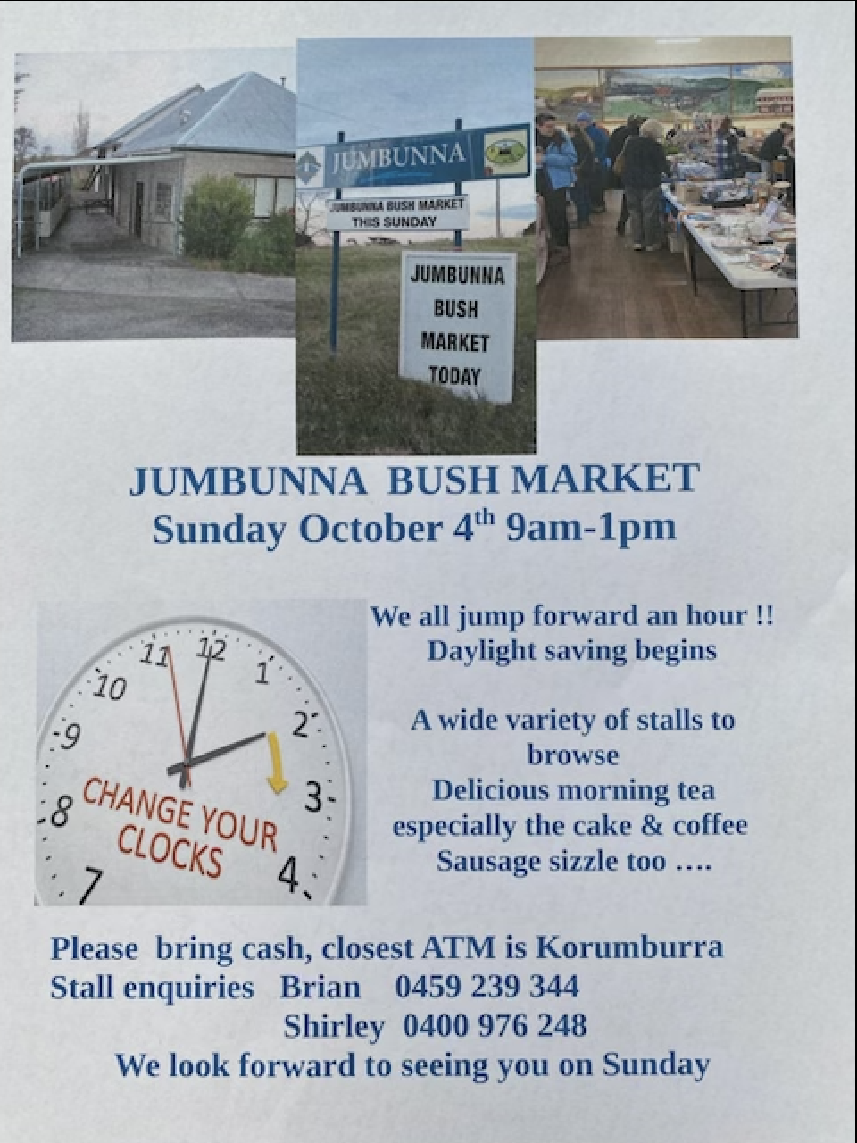 Jumbunna Bush Market Sunday 4th October