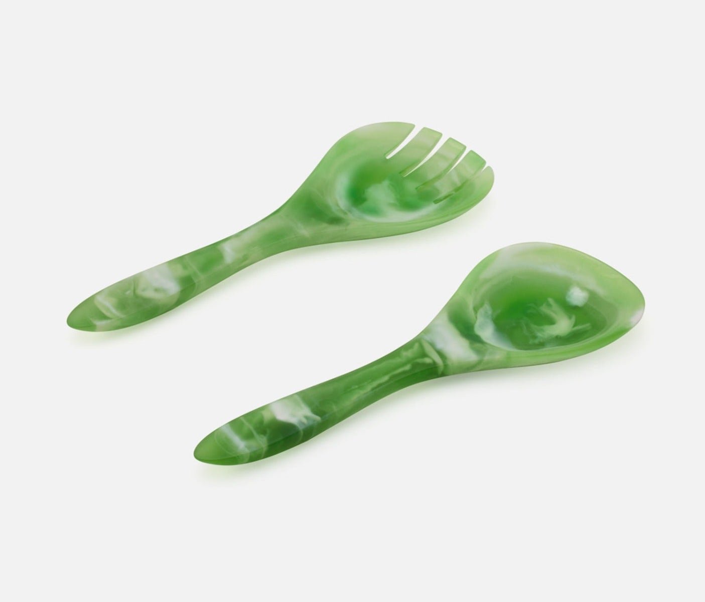 Green Swirl Serving Utensils