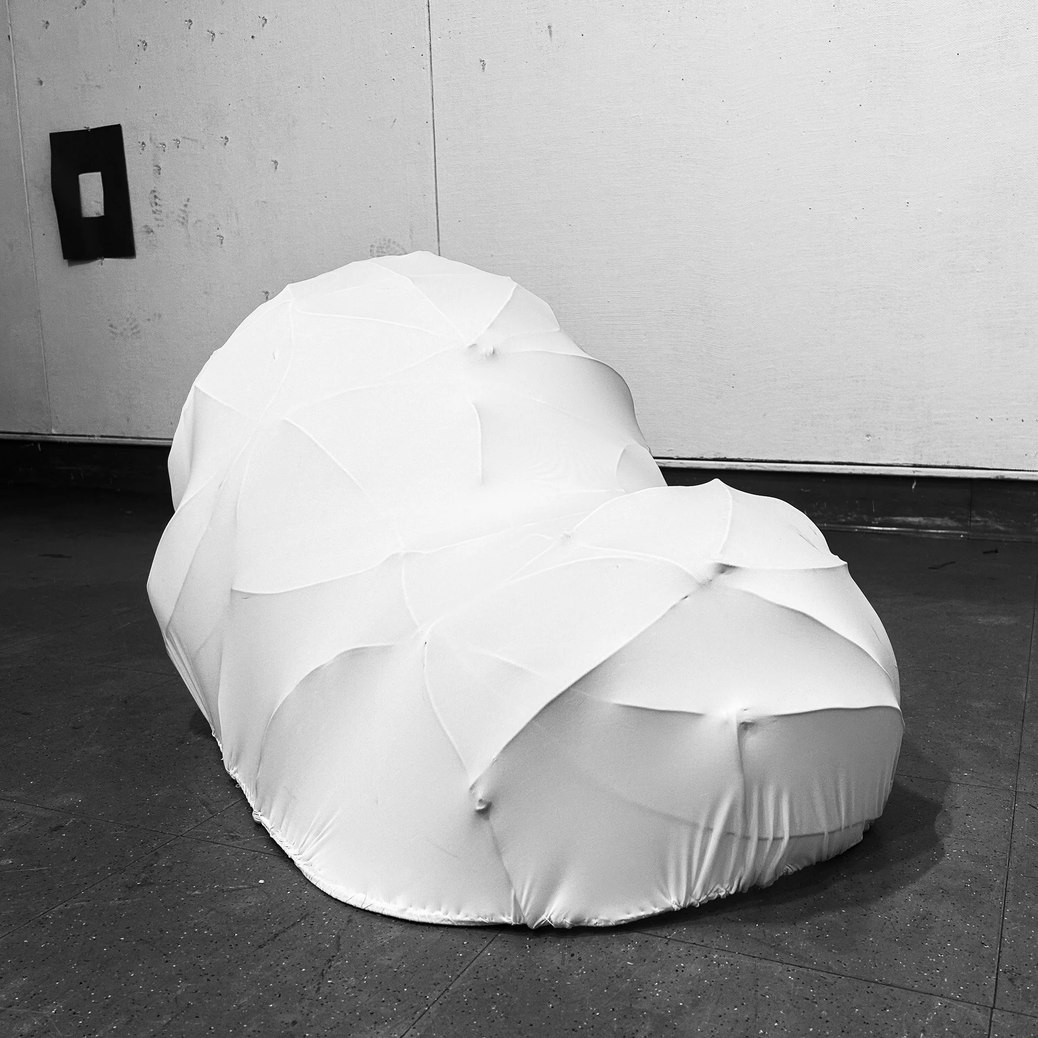 Shelter, in Wire and Linen (detail 2)