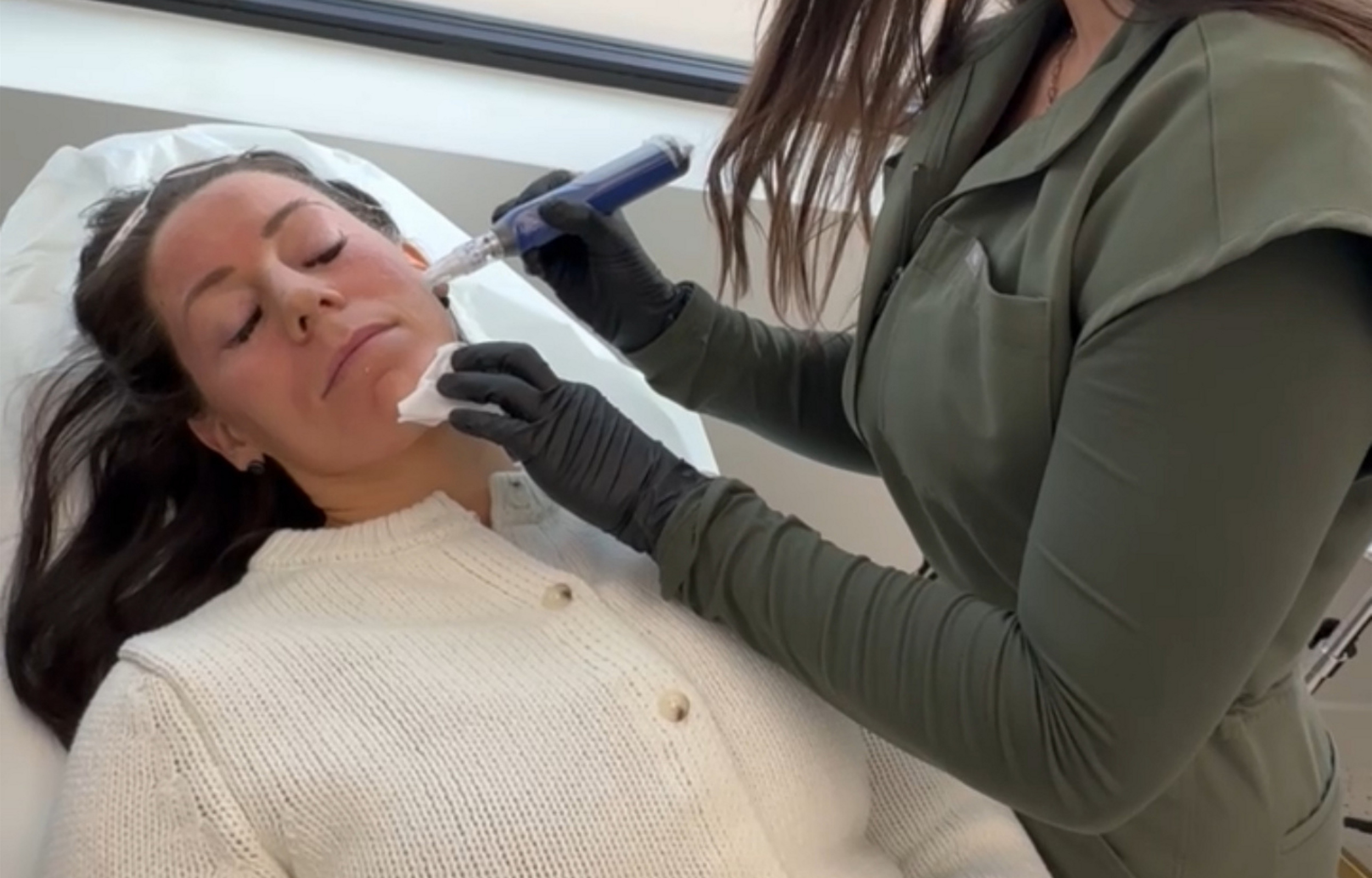 Woman receiving skin boosters at PHI Medical Aesthetics