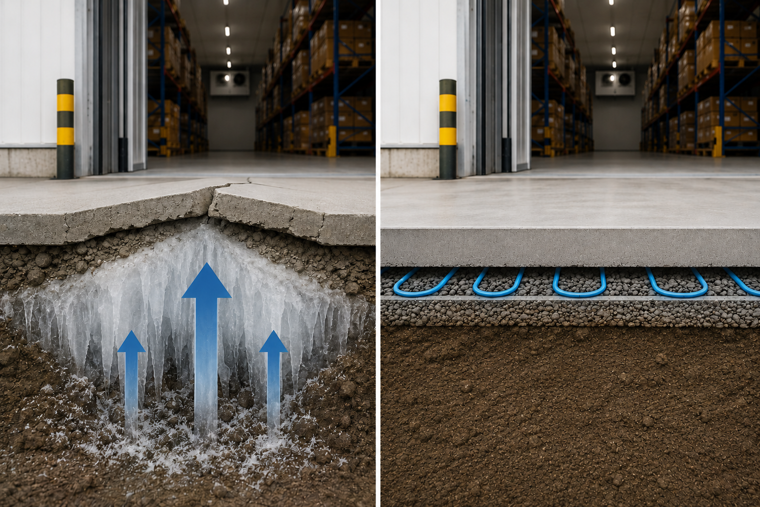 Why Every Cold Storage Facility Needs Floor Heating — And What Happens Without It