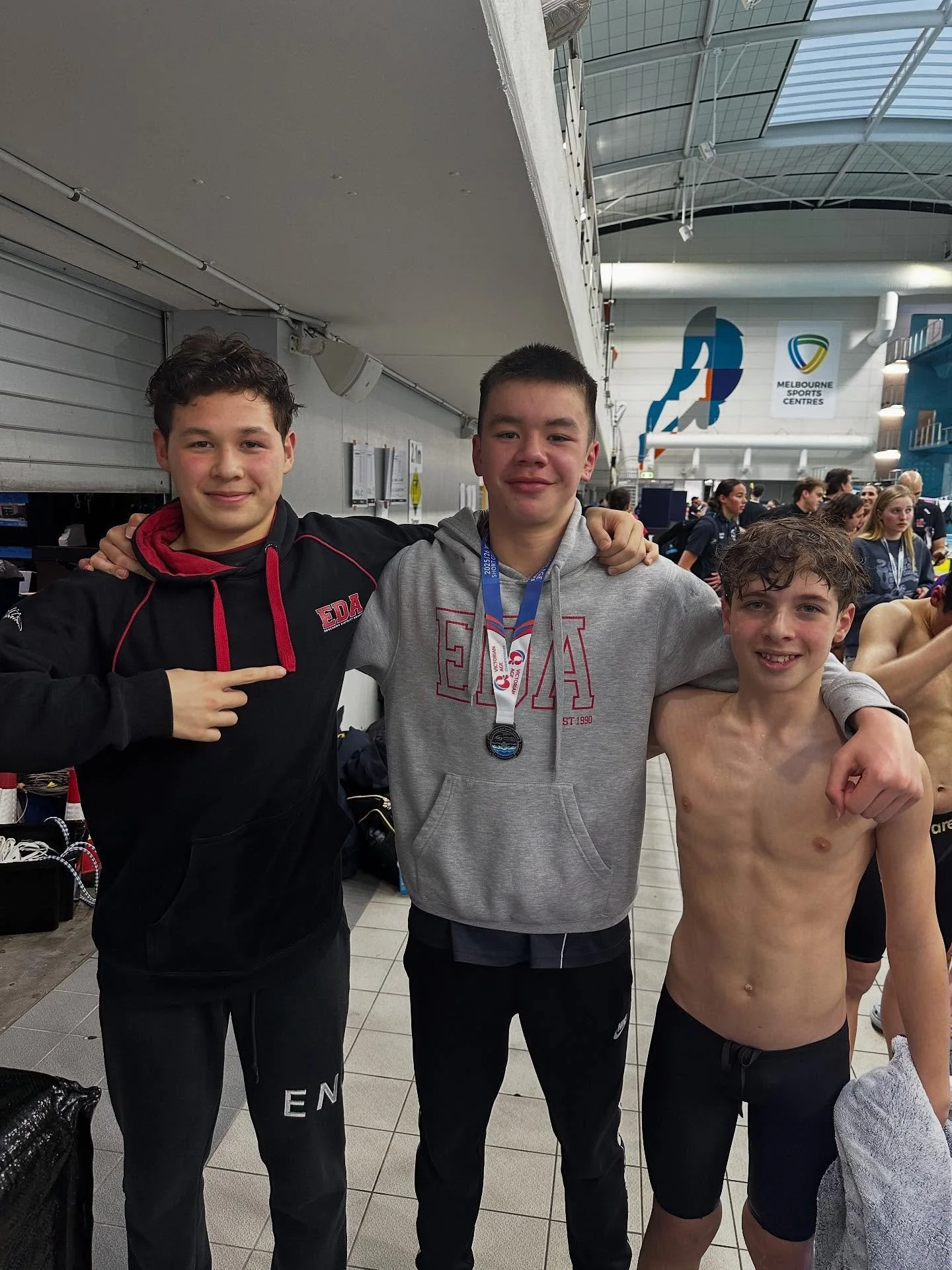 Victorian Age SC Championships
Day 1 Finals Results:
Congratulations to the following swimmers on their Top 10 results:
Daniele
100m Breast - 🥈(PB 🌟)
100m Fly - 🥈(PB 🌟)
200m IM - 🥉
400m Free - 5th
Isaac
400m Free - 🥈
200m Free - 🥉(PB🌟)
Isa