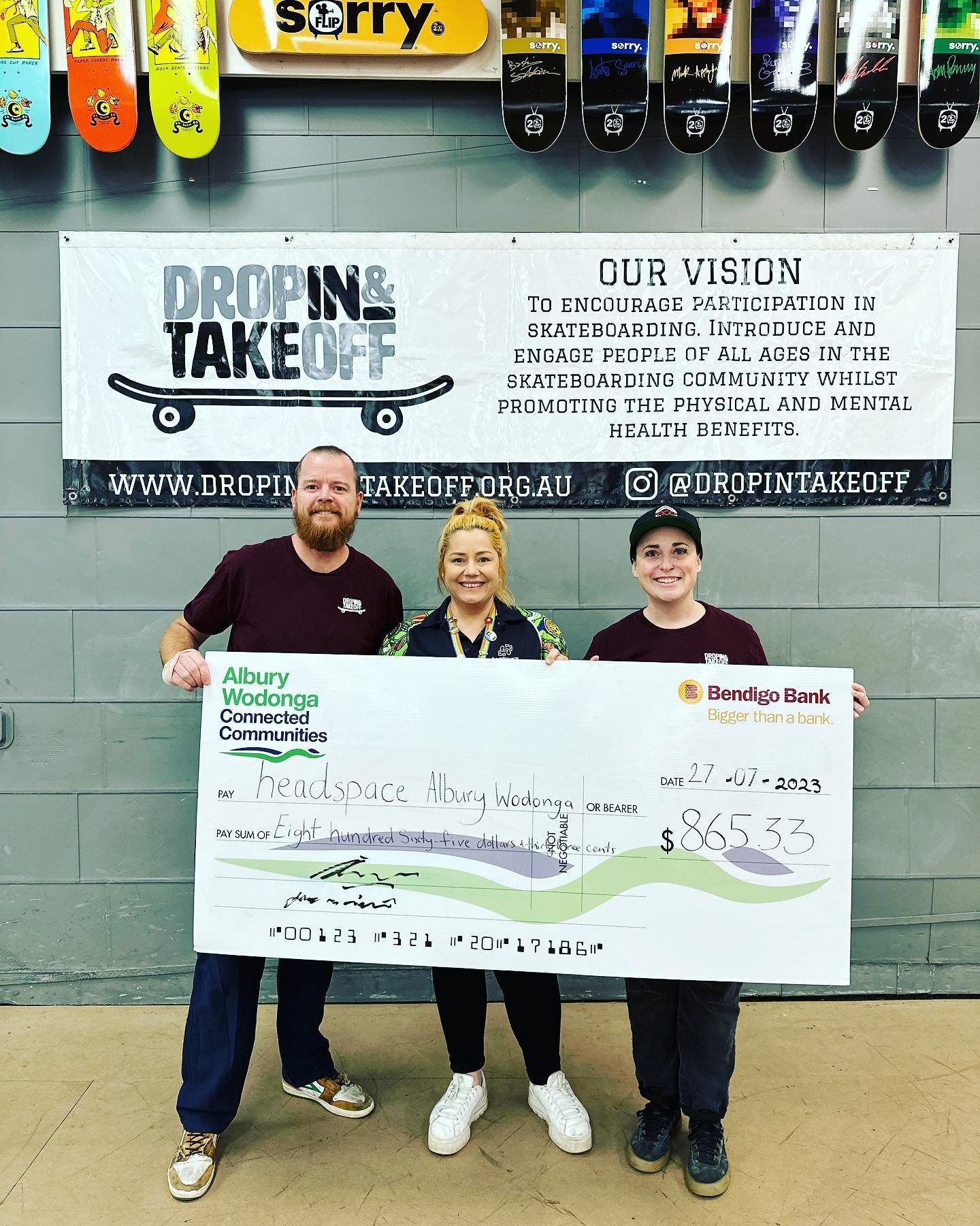 The How We Survive documentary premiered at @alsskateco recently and was run as a joint fundraising event for both @dropintakeoff &amp; @headspace_alburywodonga 

We can&rsquo;t thank everyone enough for supporting us with this project. 

@gr.videogr