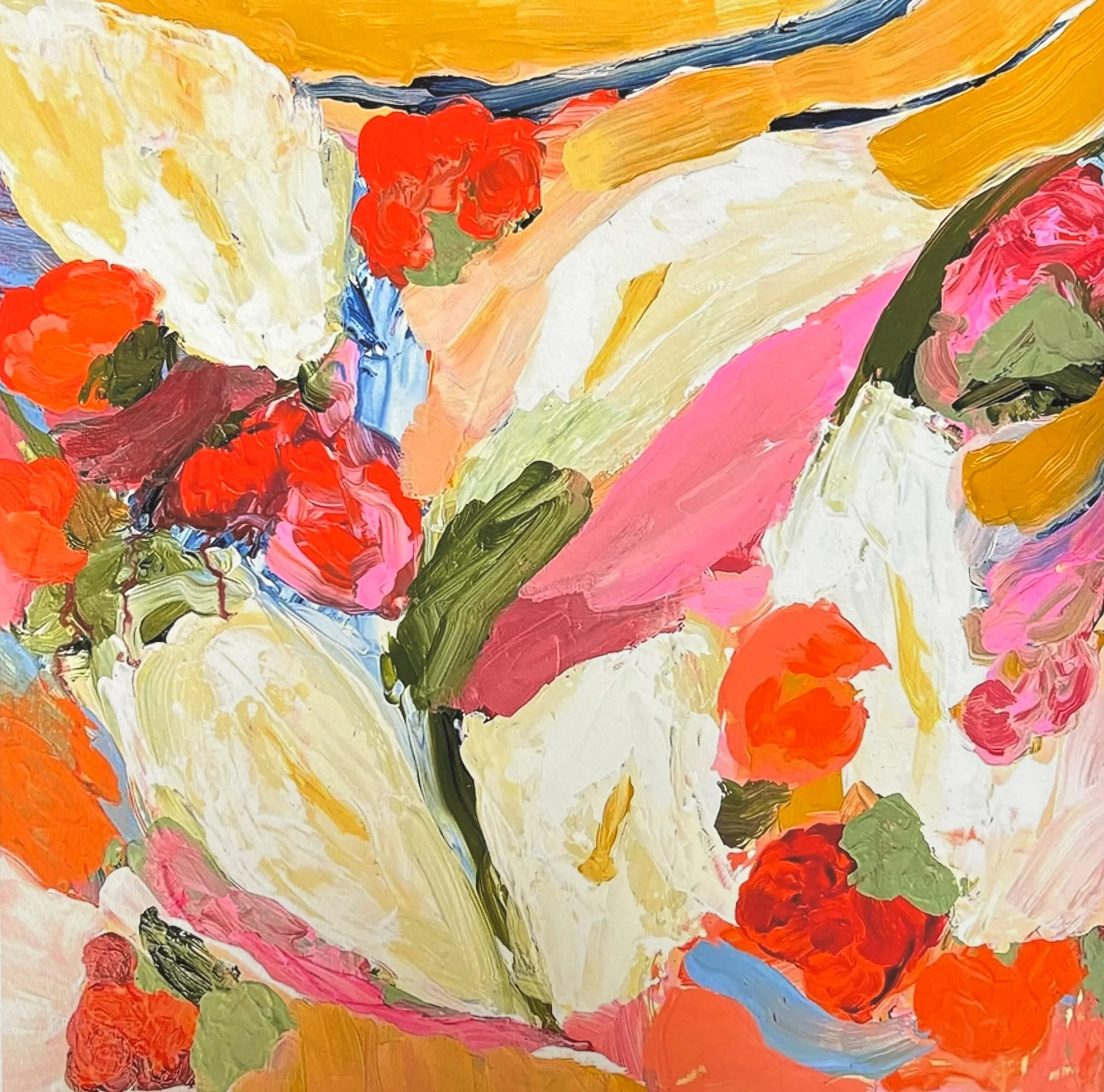 Small Calla Lilies & Roses Print w. 1/2 inch border 12x12 $50.00