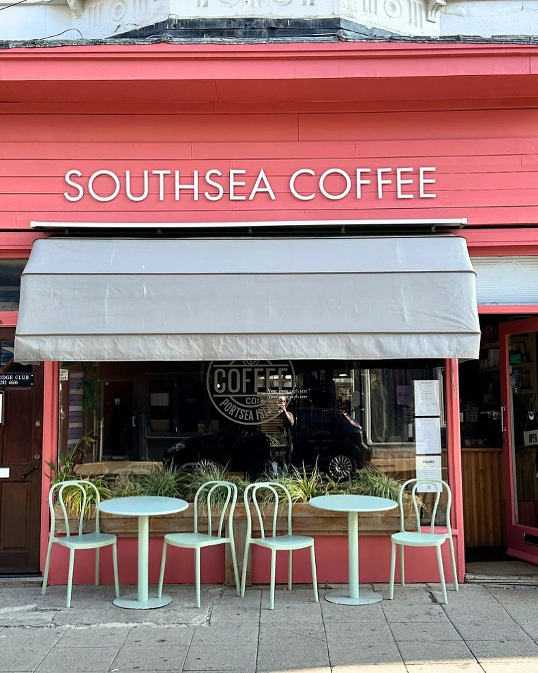 Two bright bold beautiful shops. 

When we first opened @southseacoffee we were all millennial grey and washed wood. 

I used to think the best thing was to blend in (or you could also just say I was afraid to stand out). 

Fast forward WELL over a d
