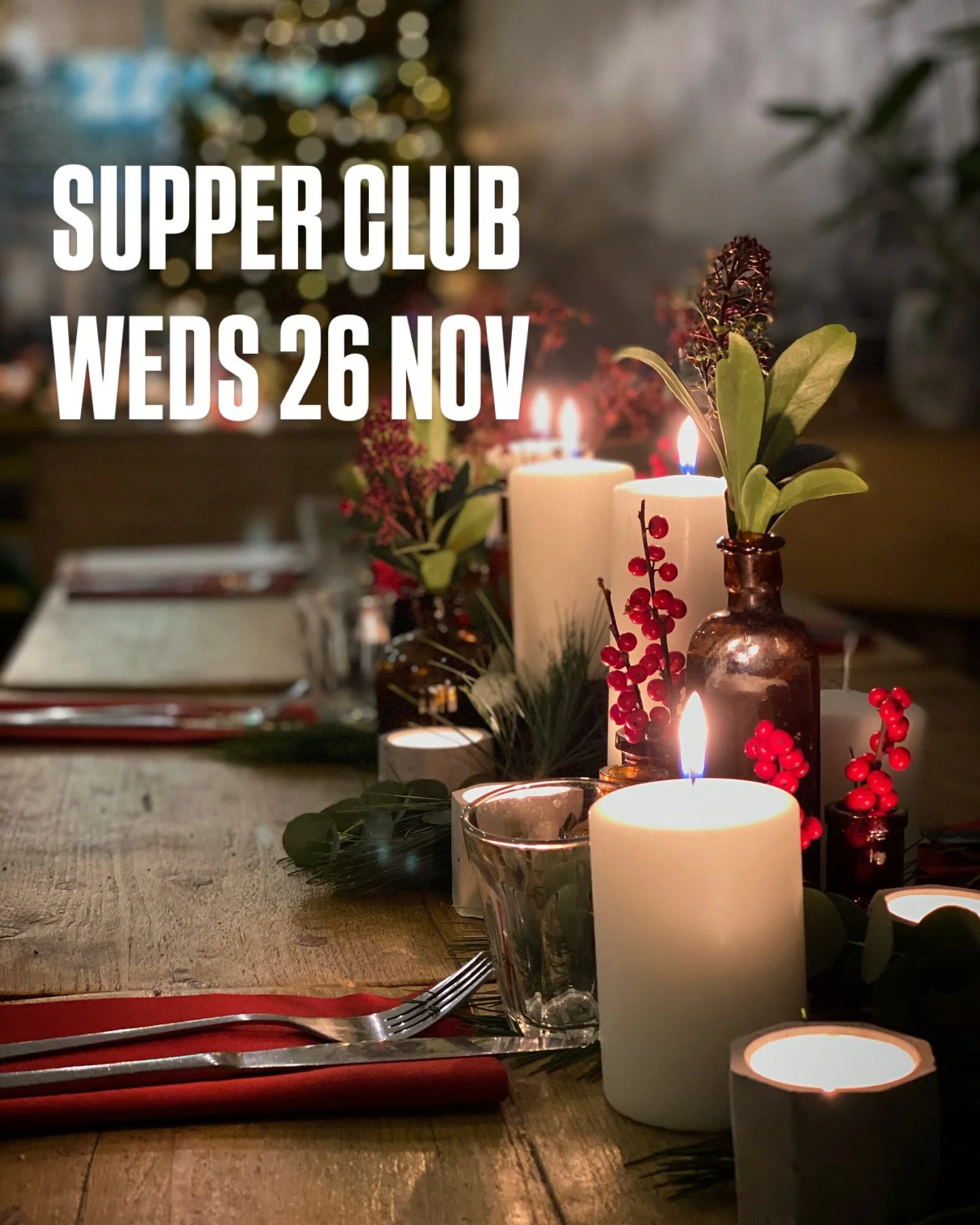 It&rsquo;s back. Our November Supper Club returns at the end of the month albeit a little later than planned (jury service&hellip; what a plot twist).

Join us on Wednesday 27th November at 7.30pm for an intimate after-hours dinner in the caf&eacute;