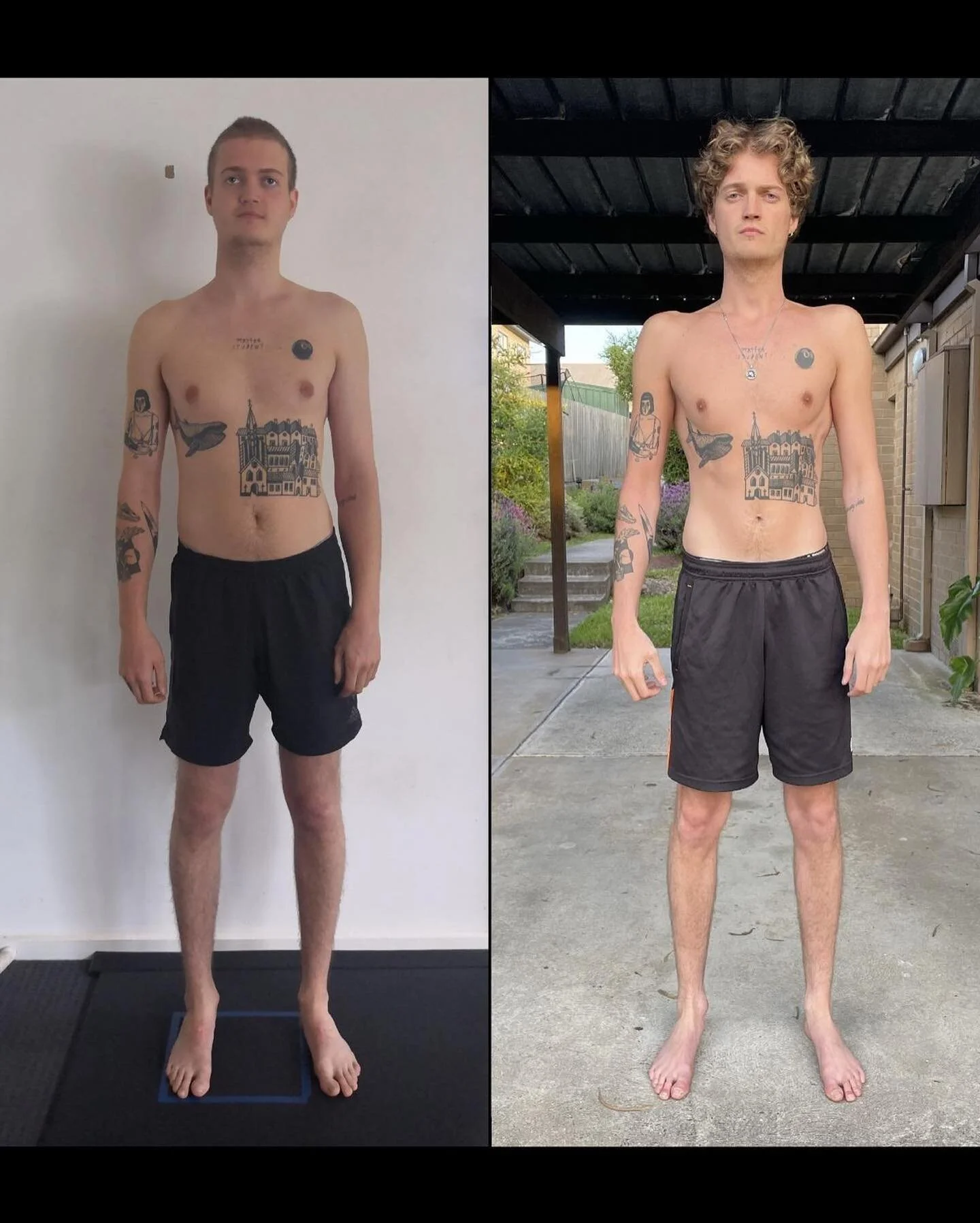 #Repost @davidfilonzi
・・・
Result from one of my clients jay.spark back in Melbourne putting in the work. Great job Jay 🙌
LEFT: November 2019
RIGHT: October 2021 
“FP has provided me with a system that addresses the flaws in my core structure