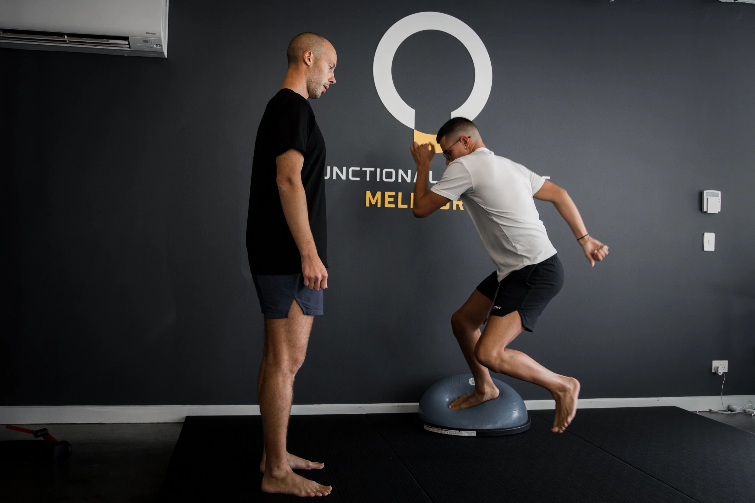 Functional Patterns practitioner assessing posture and gait for dowager’s hump correction