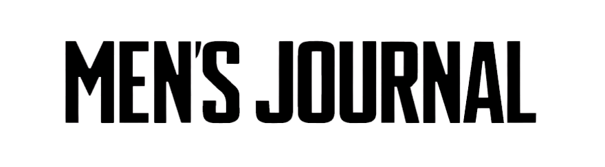 The text 'Men's Journal' logo in dark purple on a black background.