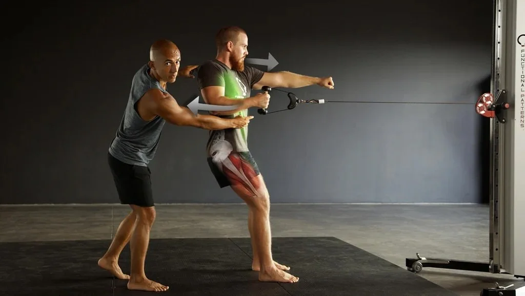 Naudi Aguilar demonstrating Functional Patterns training to connect myofascial chains through integrated movement instead of isolated muscle work. Show fascia coordination improves posture, strength, and performance at Functional Patterns Melbourne