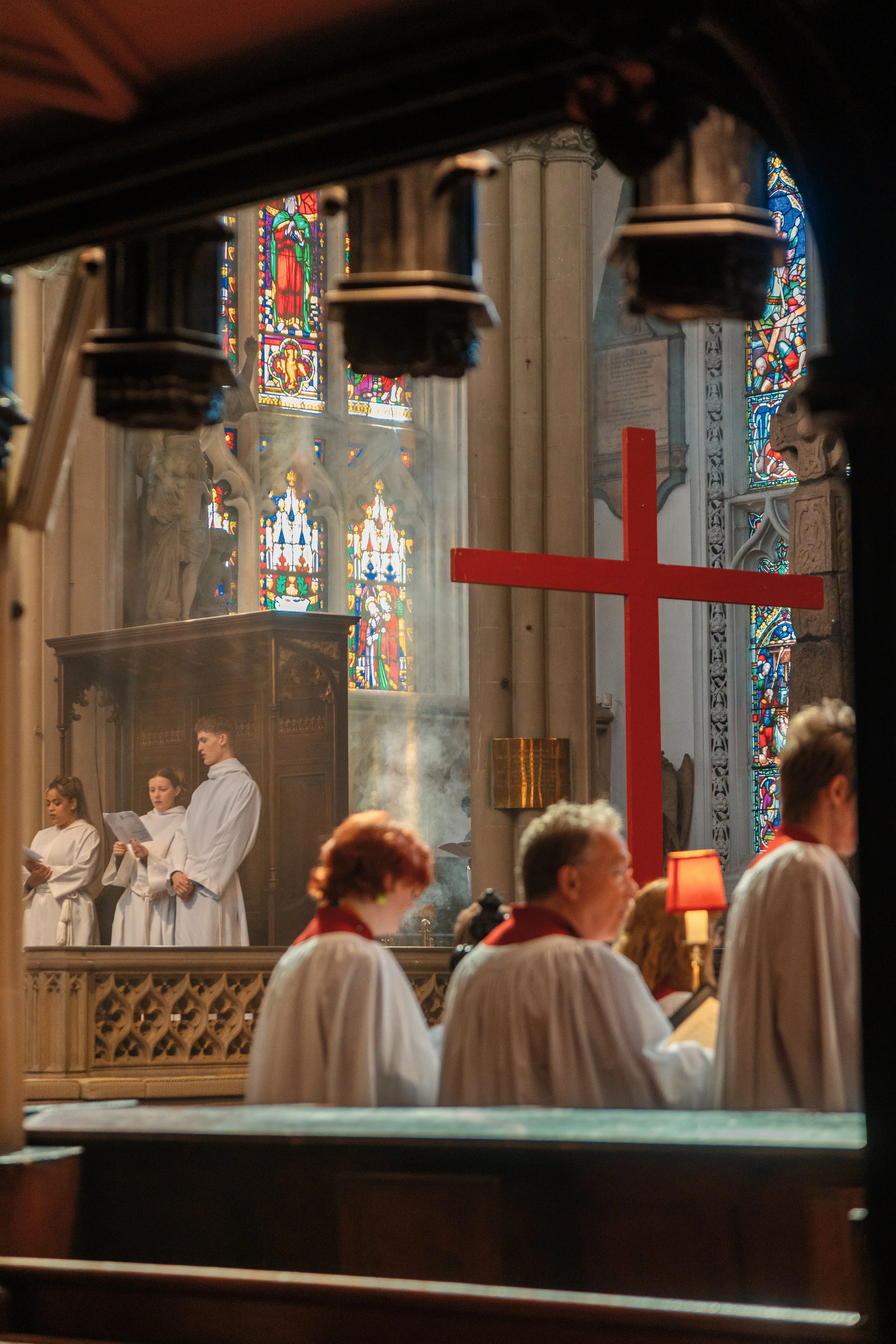 Easter sunday ceremony inside Leeds Minster