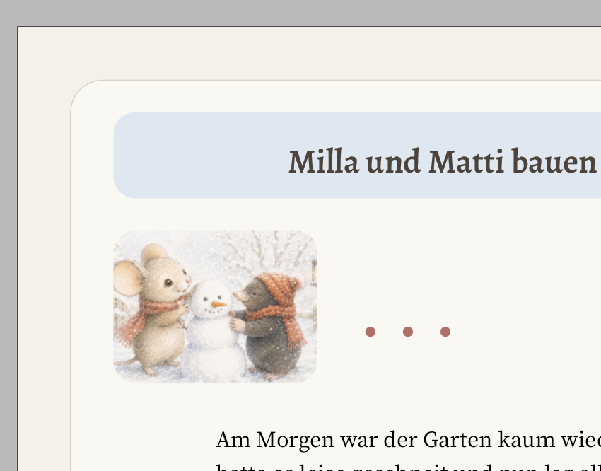 Wie Millas Welt langsam zum Buch wird