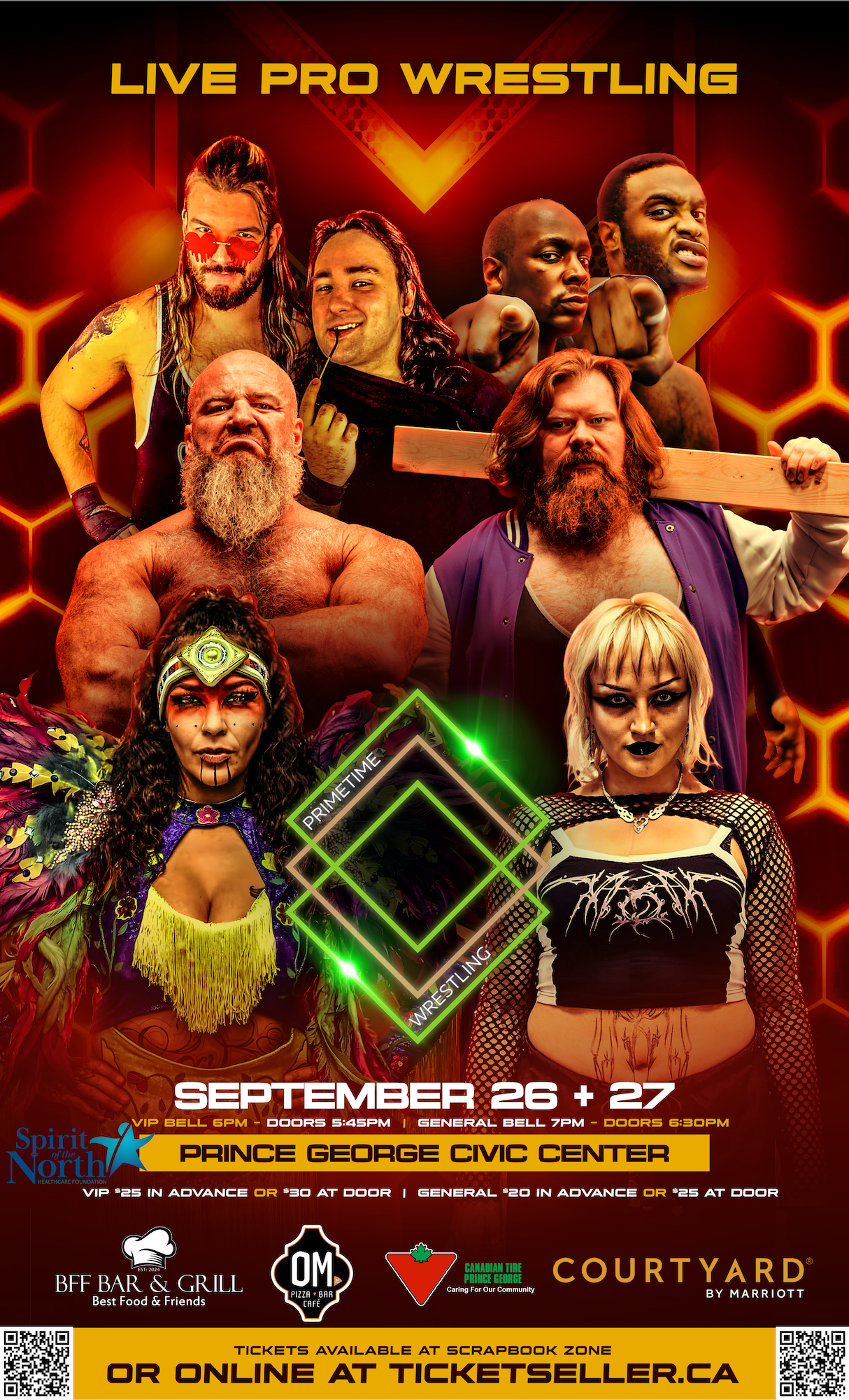 Primetime Live Pro Wrestling: Supporting Mental Health in Northern BC - Night 2